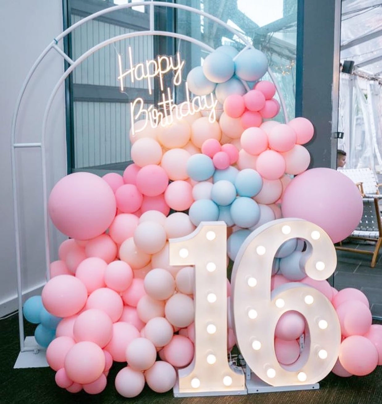 Sweet 16! So excited to share these photos from a truely beautiful event.
Styling and design @superbeventstyling
Neon, light up number @sydney_prop_shop_
Balloons @belles_decorations_by_design
Venue @pieronesydney
#colourpop #partyinspiration #partydecorations #birthday #birthdaydecoration #decoration
#balloons #balloongarland #balloondecor
#balloon #balloondecor #balloongarland #balloonart #balloondecorations #balloondecoration #centralcoastballoons #organicgarland #organicballoongarland #sweet16 #sweet16party #teenparty #16thbirthday