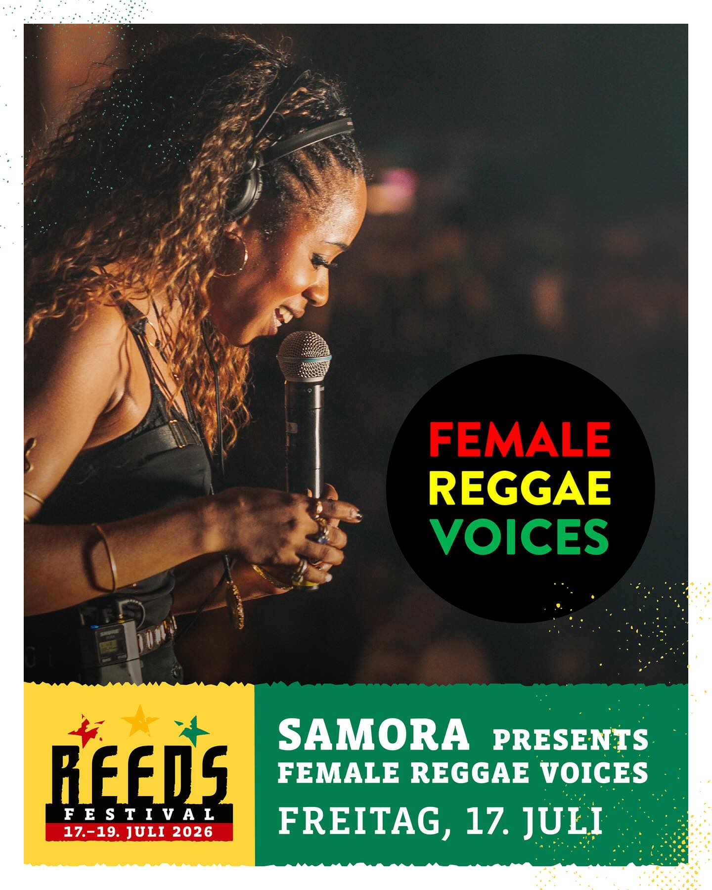 Line-Up Reeds Festival 2026! 🤩
ENDLICH können wir Namen rufen - hier sind die ersten Acts! ❤️💛💚
@samoramusic @jojjnax @menoftheyeah @losbilltones @femalereggaevoices
#reedsfestival2026 #reedsfestival #reedsfamily #pfäffikonzh #pfäffikersee