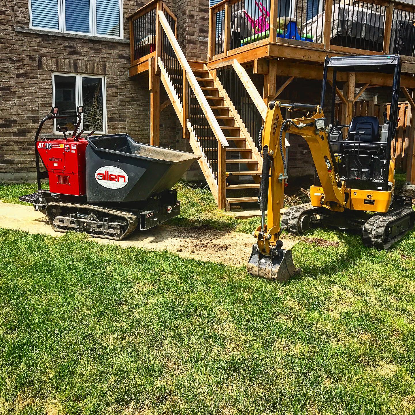 Back yard access made easy for landscape construction.