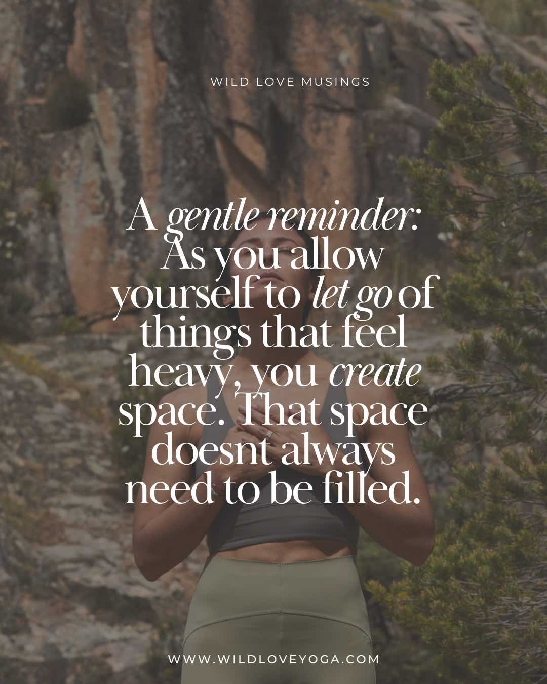 Create space. 🌱