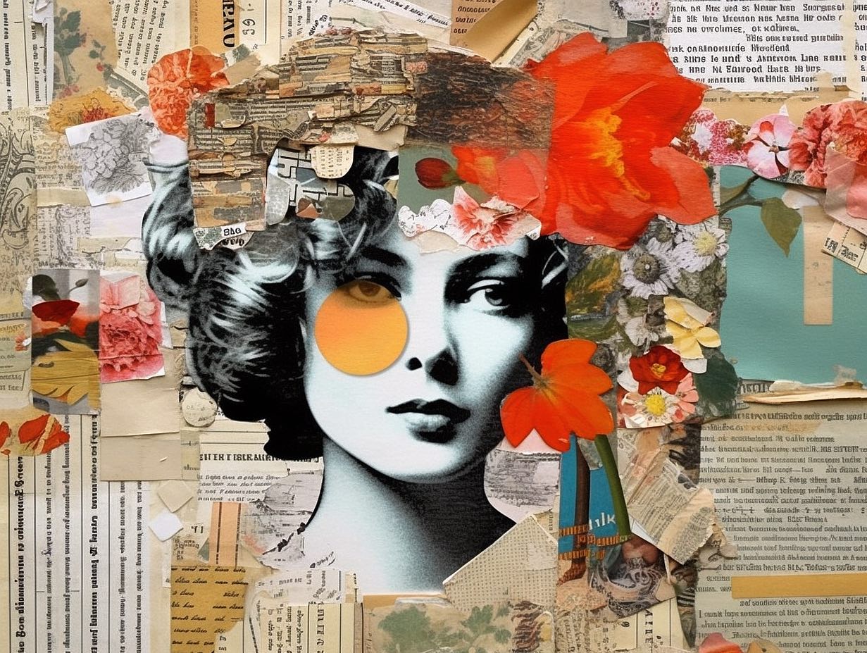 60’s aesthetics typography collage. #midjourney #typography