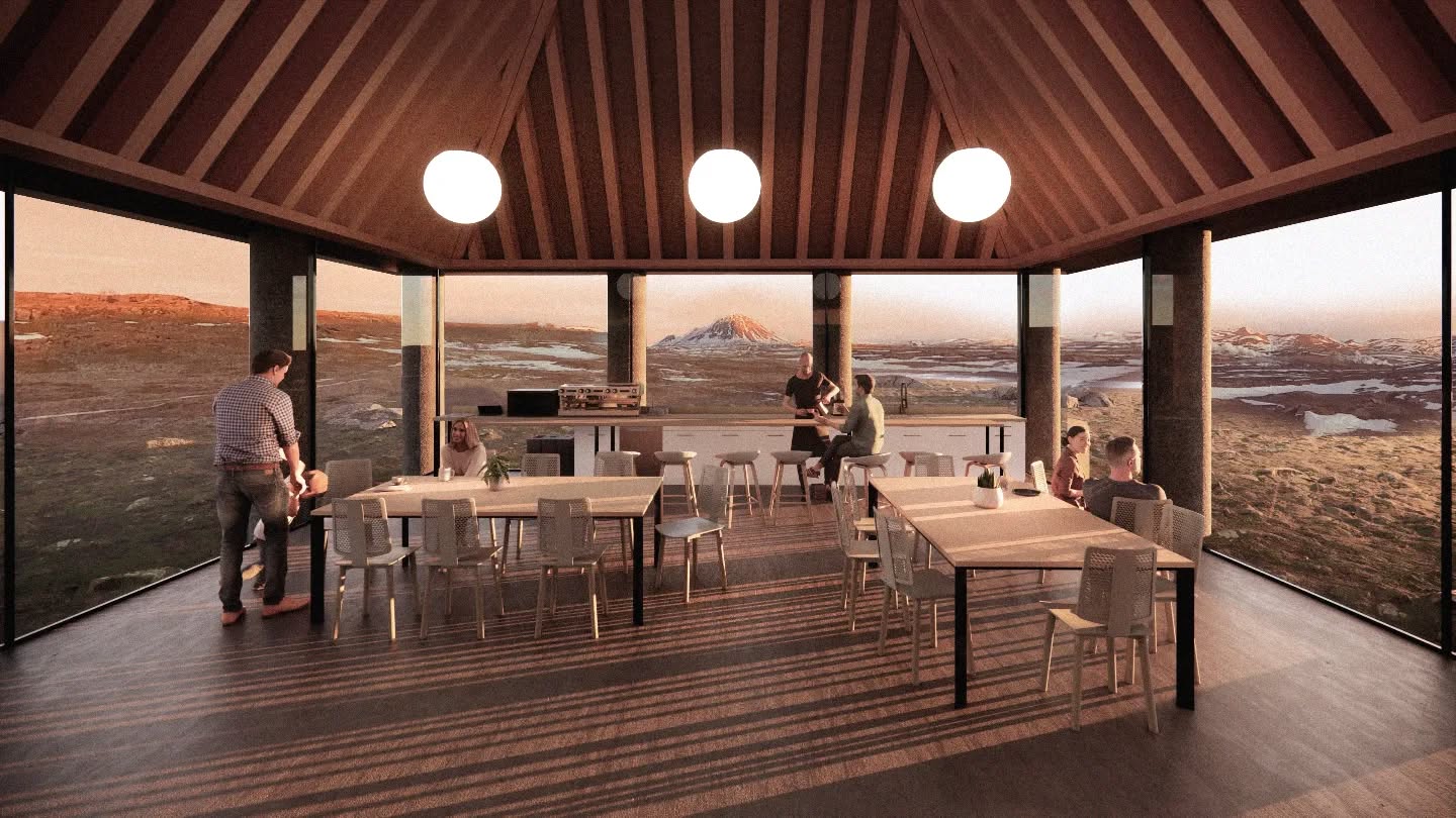 Cafe shot for our entry in Buildner's recent competition @architecturecompetitions
The brief was to design a Movie Pavillion located in Iceland 🎥✨ which responded to the dramatic context of the site while reflecting the essence of Icelandic cinema.
The team loved working on this and we are really happy with the images they produced! 😀🙌🏼
#designcompetition #buildner #stanesbyarchitecture #contextualdesign #icelandiccinema #architecturecompetitions
