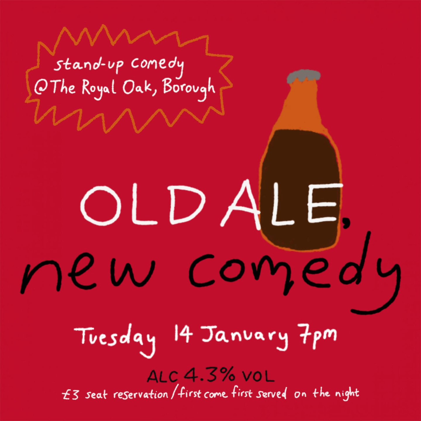 Beat the January blues with a giggle or three!
Join us for an evening of comedy on January 14th!