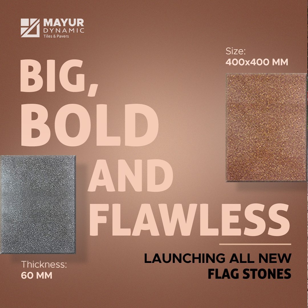 Big, Bold and Flawless Flag Stones, offering a look that will elevate your presence.
*LAUNCH ALERT*
Launching all new #flagstone
#mayurdynamic #tiles #coolrooftiles #shield #pavers #terrazzo #flooring #terrace #architecture #architectural #interiordesign #interiors #designs #pavers #concreteproducts #concrete #engineer #architect #homedecor #residential #madeinindia #makeinindia #interiordesign #interiordesigner