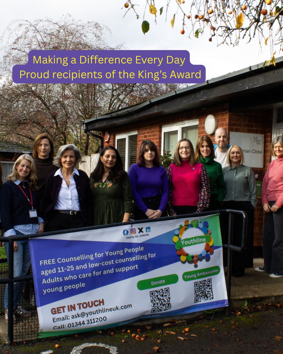 Behind every smile, every conversation, and every moment of support is our incredible team. 💛
Every day they show dedication, compassion, and commitment to mental health, and we’re proud that our work has been recognised with the King’s Award. 🌟
Thank you to everyone who supports us – together, we keep making a difference.
#TeamYouthline #MentalHealthSupport #KingsAward #MakingADifference #YouthlineCommunity