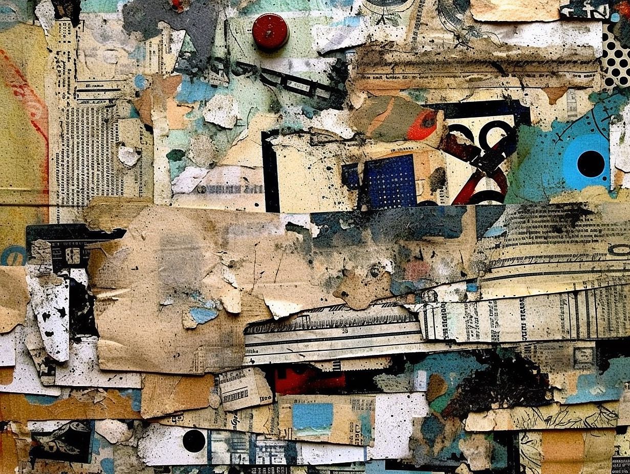 Grunge collage #wabisabi #midjourney #typography