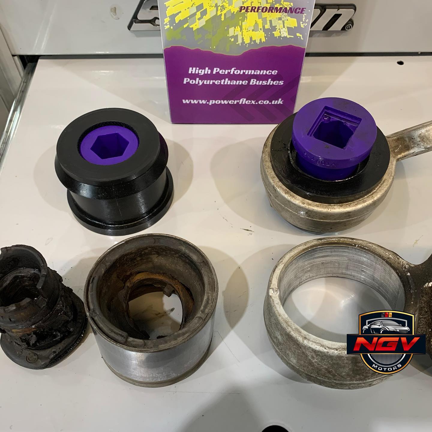 Upgrading to polyurethane suspension bushings is a great way to improve handling. @revtechperformance_va @powerflexbushes #audilove #audigram #audination #audi4life #audi #audiclub #audiperformance #quattro #audisociety #audi_official #audidc #audizine #audisquad #audiscene #acnapcc #vag_official #audir #audi_regram #audi_obsession #audicarsclub #audicarsworld #quattroculture #audilifestyle #audithrilling #audisq #sline #audiS6