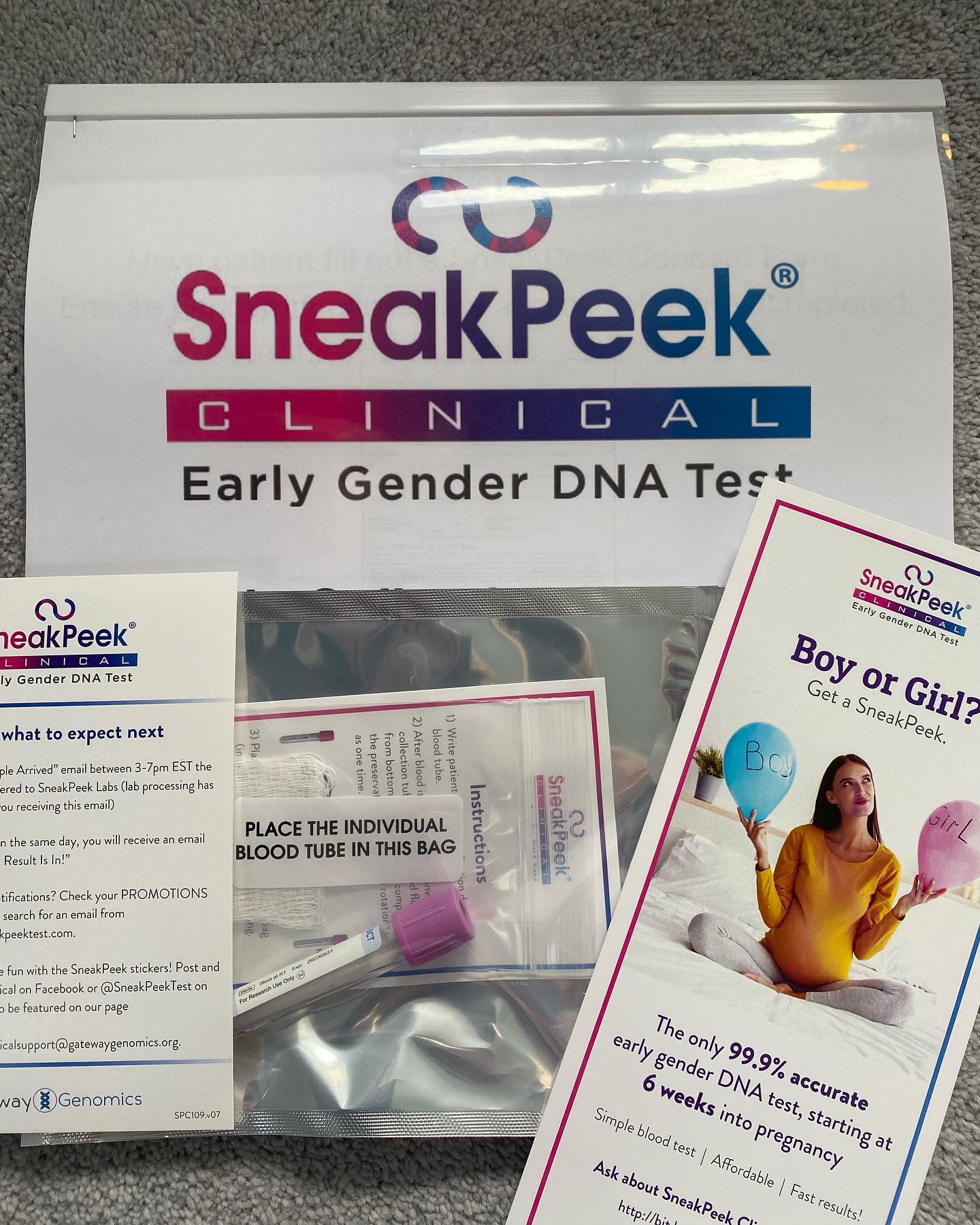 Getting a @sneakpeektest ready for later today. Did you know that I offer early gender testing from 6 weeks of pregnancy? For many women, finding out the gender of their baby early is an important part of the pregnancy journey. The test is a simple blood test and is 99.9% accurate. Results come back in 5 days. Get in Touch if you’d like to find out more. #sneakpeek #boyorgirl