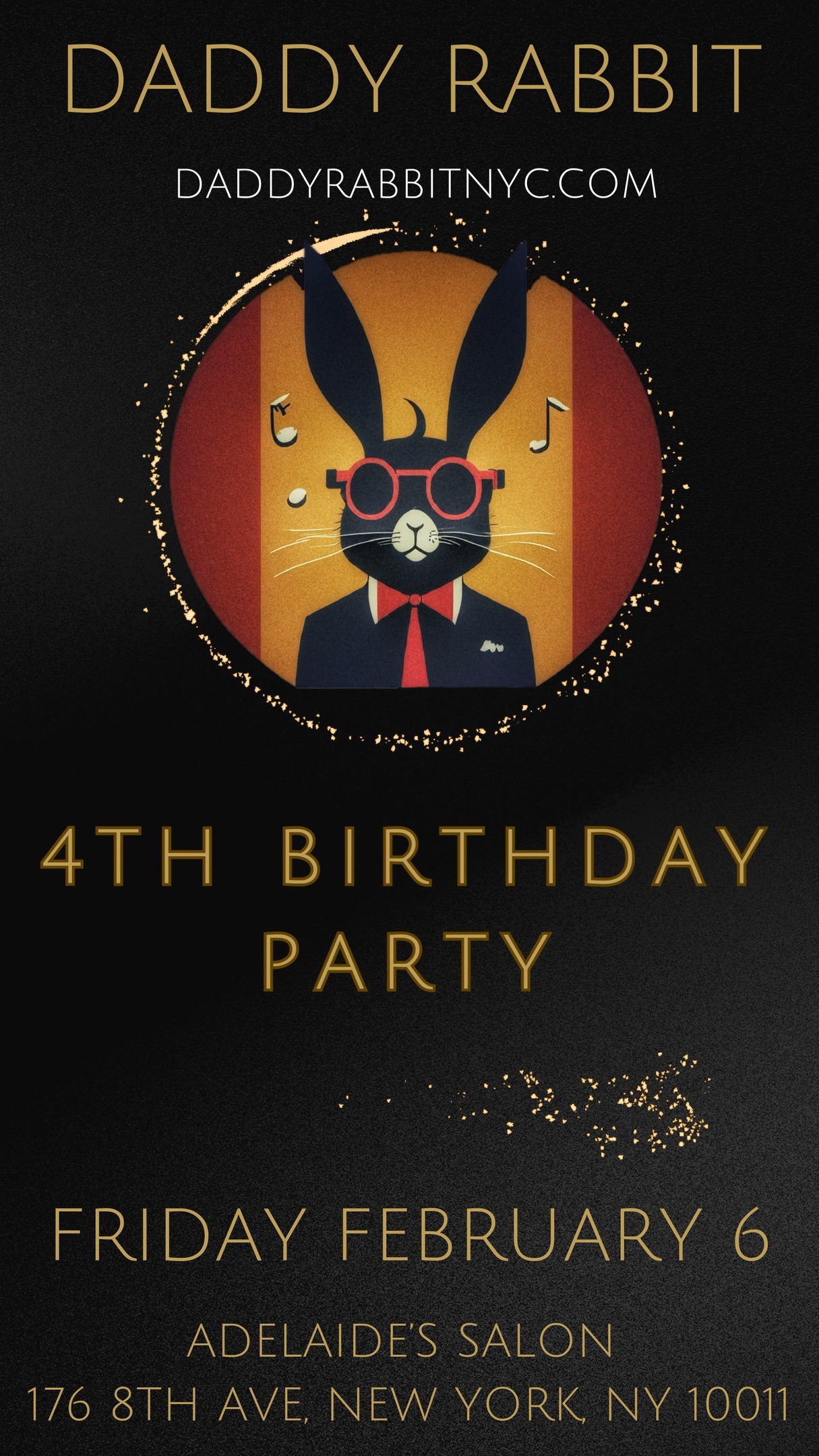 Celebrate four years of unparalleled sonic sophistication as Daddy Rabbit hosts its anniversary celebration at Adelaide's Salon on Friday, February 6th. As the epitome of cool, this intimate, underground speakeasy in NYC promises an electrifying, immersive evening where world-class jazz, soul, and funk musicians perform in the round. It's the ultimate Friday night destination for bespoke musical fireworks.
Limited tickets at: https://daddy-rabbit.turntabletickets.com
#nyc #livemusic #daddyrabbit