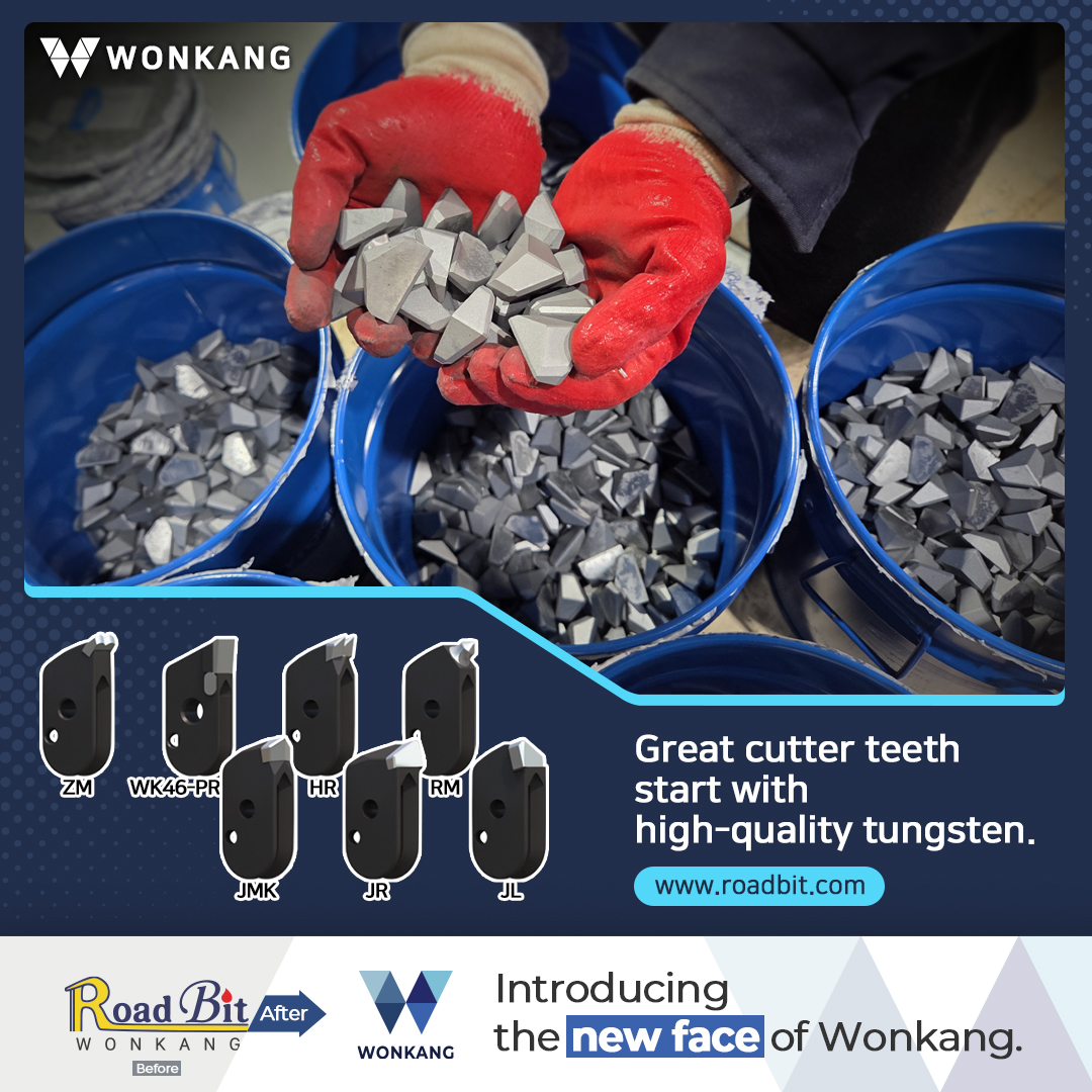 Great cutter teeth start with high-quality tungsten.
www.roadbit.com
#Diaphragmwall #Slurrywall #trenchcutter #BC30 #BC32 #BC35 #BC40 #cutterteeth #gearbox #mudpump #korea #wonkang #roadbit #cuttingwheel #BCF10 #BCF9 #spareparts #Mechanicalseals #Damper #Gearing #Complete #Assembly #roadheader #pick #tunneling #1500mm #bearing #tungsten