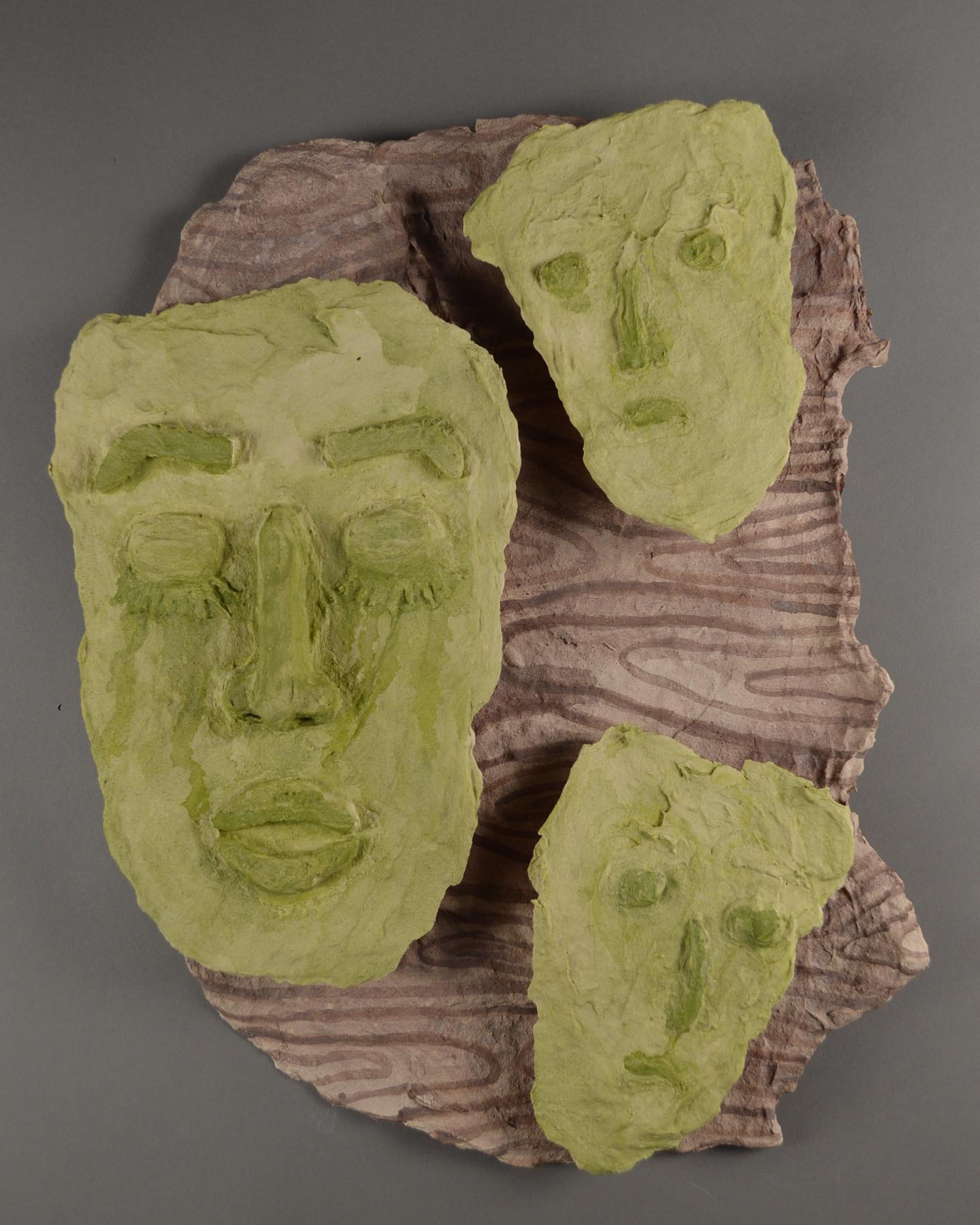 “Mother is Crying”
Paper Clay, Gouache Paint
Mother Earth/Mother Nature and her children unknowing of what to do as her world deteriorates beside them.