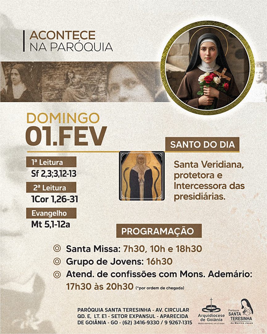 programação do dia- 01/02