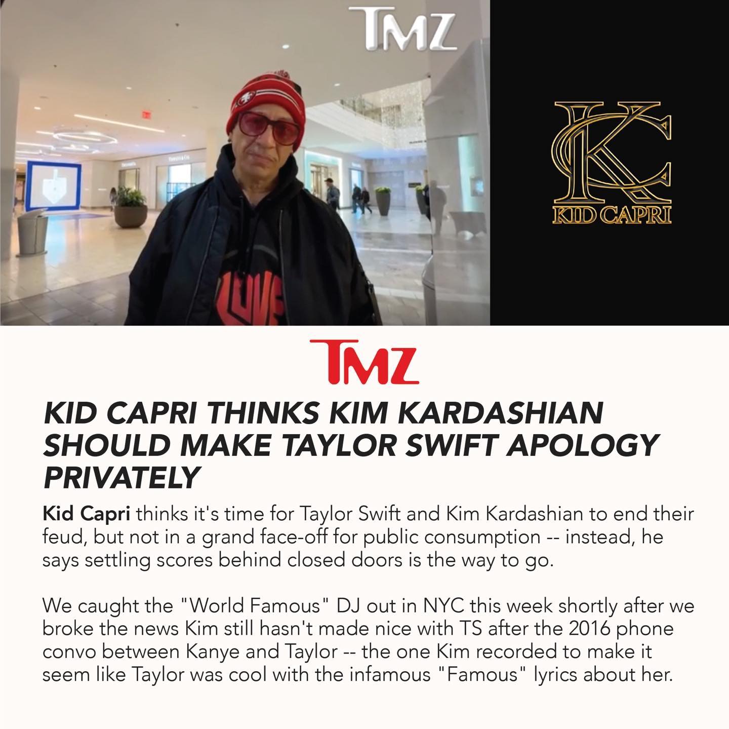 We love @kidcapri101 @tmz_tv @ict_pr @jade_umbrella
