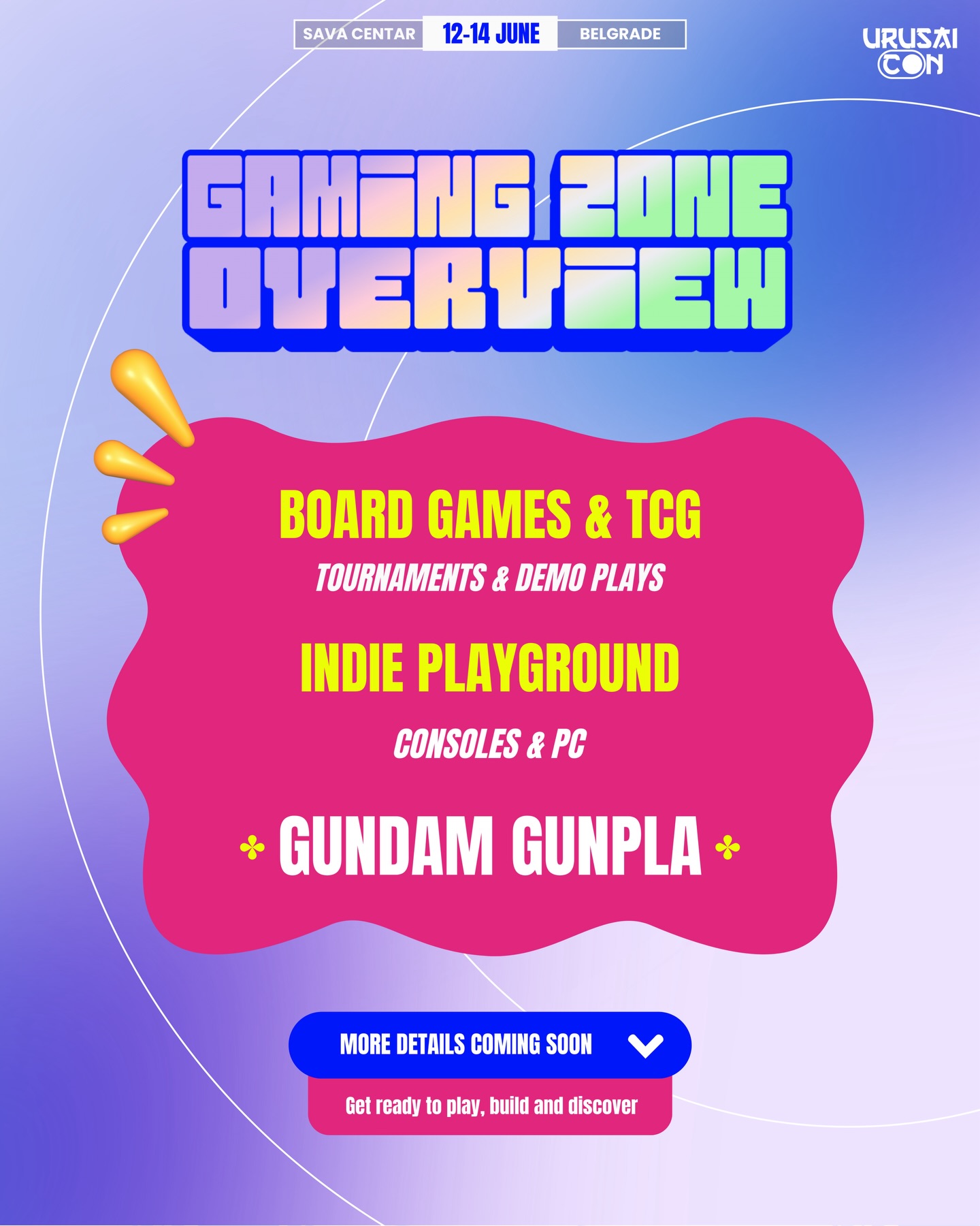 We’re excited to announce the Gaming Stage at Urusai Con. More details coming soon, stay tuned ⭐️