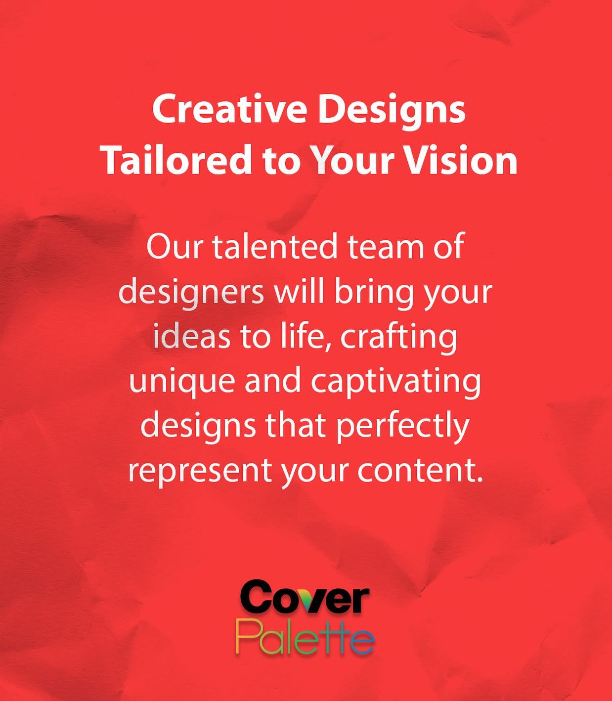 Novice writer or seasoned author, wherever you are in your writing journey our team is here to assist in bringing your vision to reality. Send us an email at info@coverpalette.com!