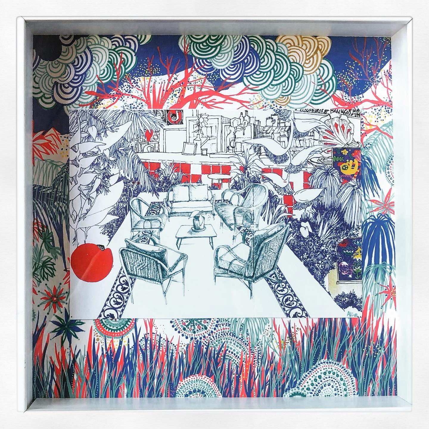 Extrait de mes voyages imaginaires de l’année passée, ceux parmi les endroits où j’aurais aimé être si ...
Ici le salon dans la jungle, chez Chantal ... et toujours à @la.cerise974 qui d’ailleurs, demain, réouvre... hiphiphip !