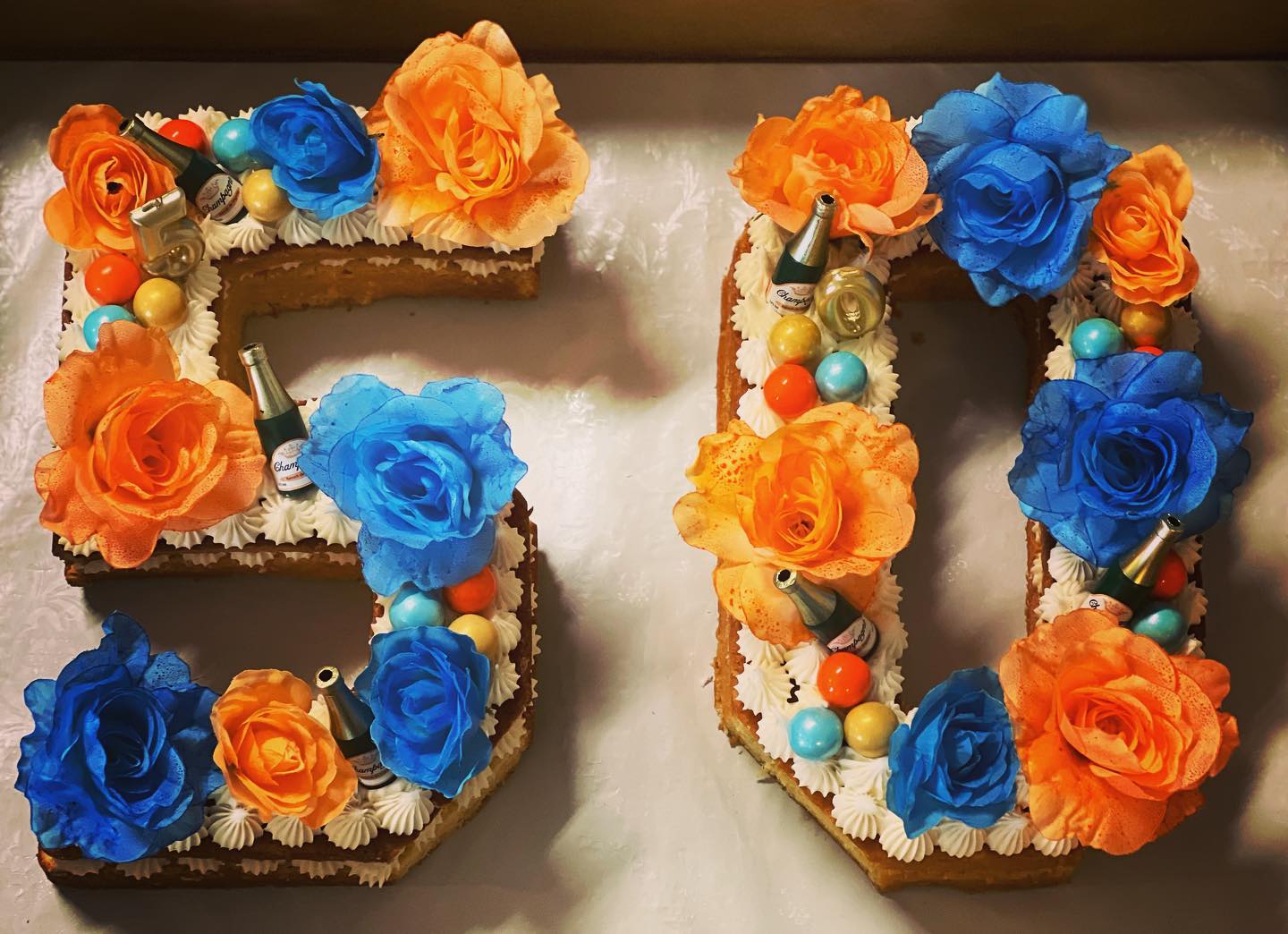 50th Birthday Kake, Vanilla Kake w/ Butter cream icing. Thanks for you support!!!!