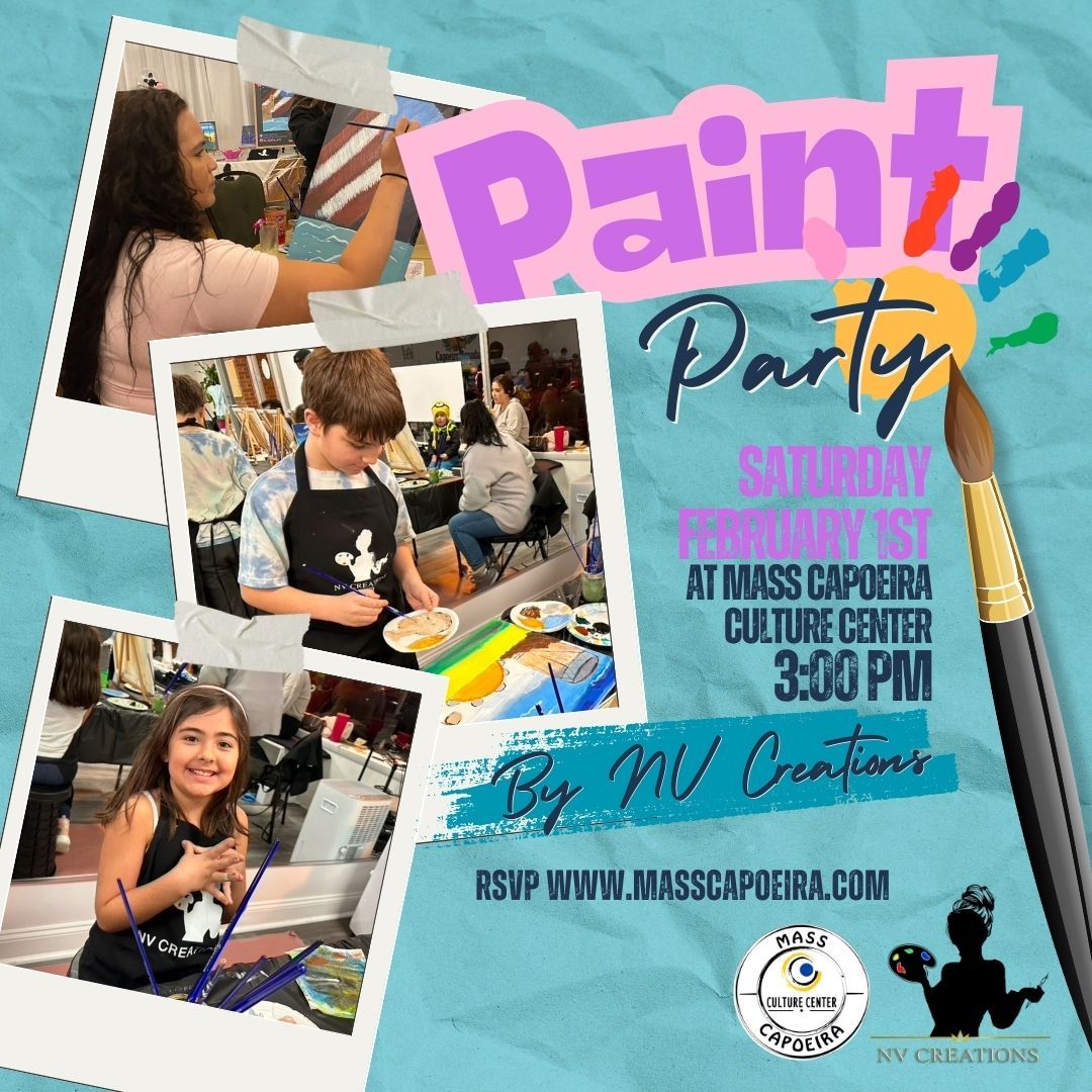 🎨✨ Ready for a fun and creative Saturday with the whole family? 🎉
Join NV Creations and Mass Capoeira Culture Center for a special step-by-step paint class where everyone can unleash their inner artist—no experience required!
🗓️ Date: Saturday, February 1st
🕒 Time: 3:00 PM (sharp!)
📍 Location: 131 E Main St #5, Webster, MA 01570
Nayari, the talented founder of NV Creations, will guide you through every brushstroke, helping you create a masterpiece you’ll be proud to hang up at home. 🎨✨
Admission:
💵 $35 for 1 person
💵 $55 for 2 people
This event is perfect for all ages and skill levels—so bring the whole family! 👨👩👧👦
✨ RSVP NOW to secure your spot and don’t miss out on this fun-filled day of painting and creativity! 🎟️
Reserve your spot here: www.masscapoeira.com/events
We can’t wait to paint with you! 🖌️
#NVCreations #FamilyFun #PaintAndCreate #CapoeiraAndArt #WebsterMA #FamilyEvent #ArtForAll #MassCapoeiraCultureCenter