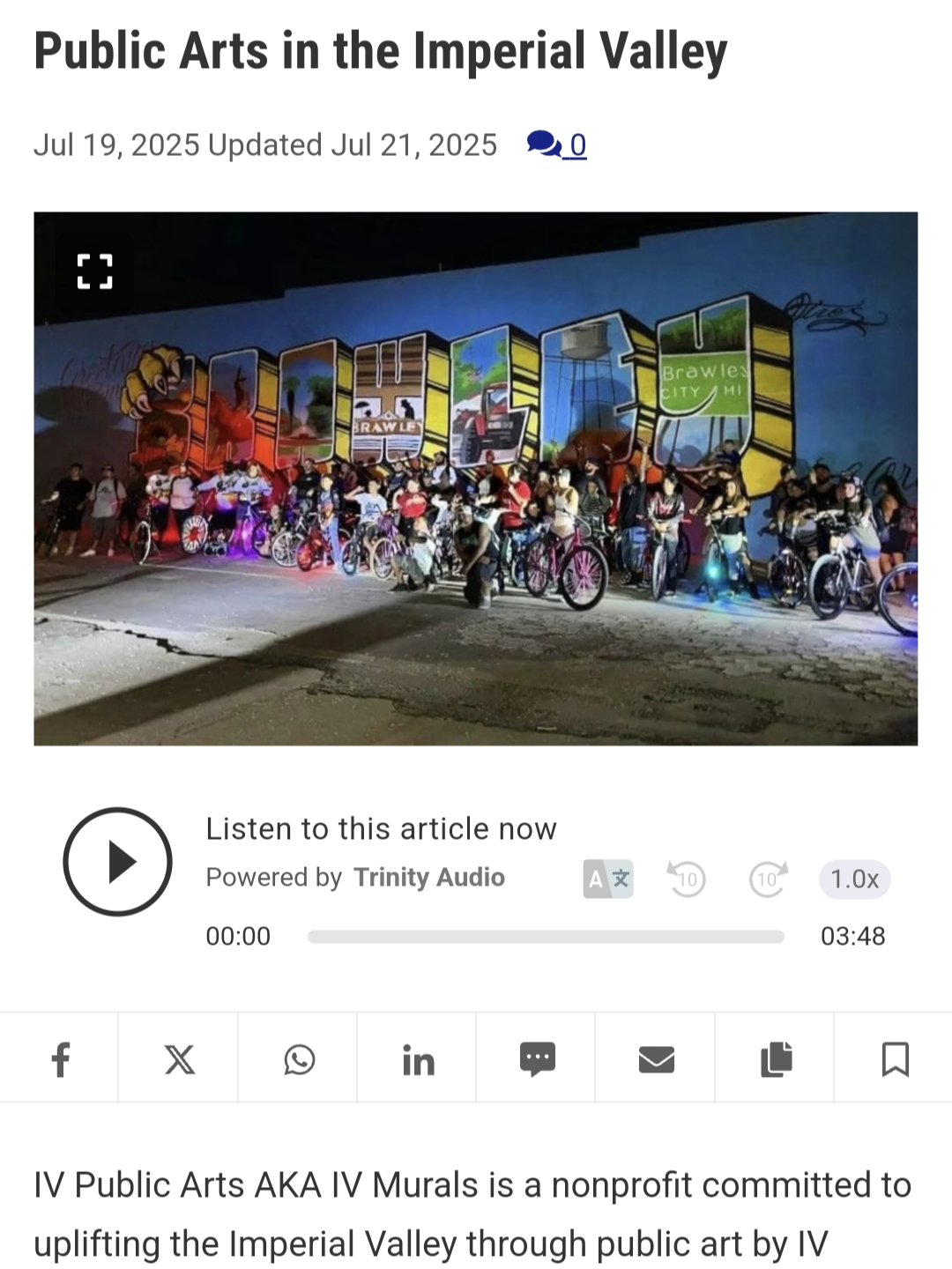 Check out the latest article written about us from the Desert Review! Link in bio!
We LOVE what we do! Valley artists got major talent! 🤘🏽💜 Hit us up for some public artwork and love your community!
#imperialvalleymurals
#imperialvalley
#imperialvalleyart
#imperialvalleytalent
#loveyourcommunity