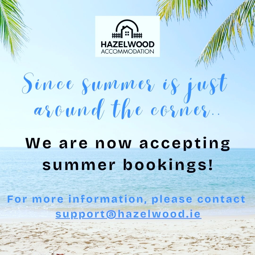 Summer Bookings are now open! Contact us at support@hazelwood.ie
#studentlife #uni #college #summer #summeraccommodation #placement