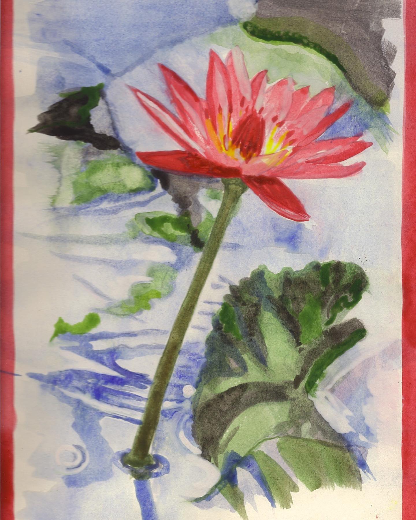 Visit Leonardo and merge fresh as a water flower. Artwork by Leonardo Carucci