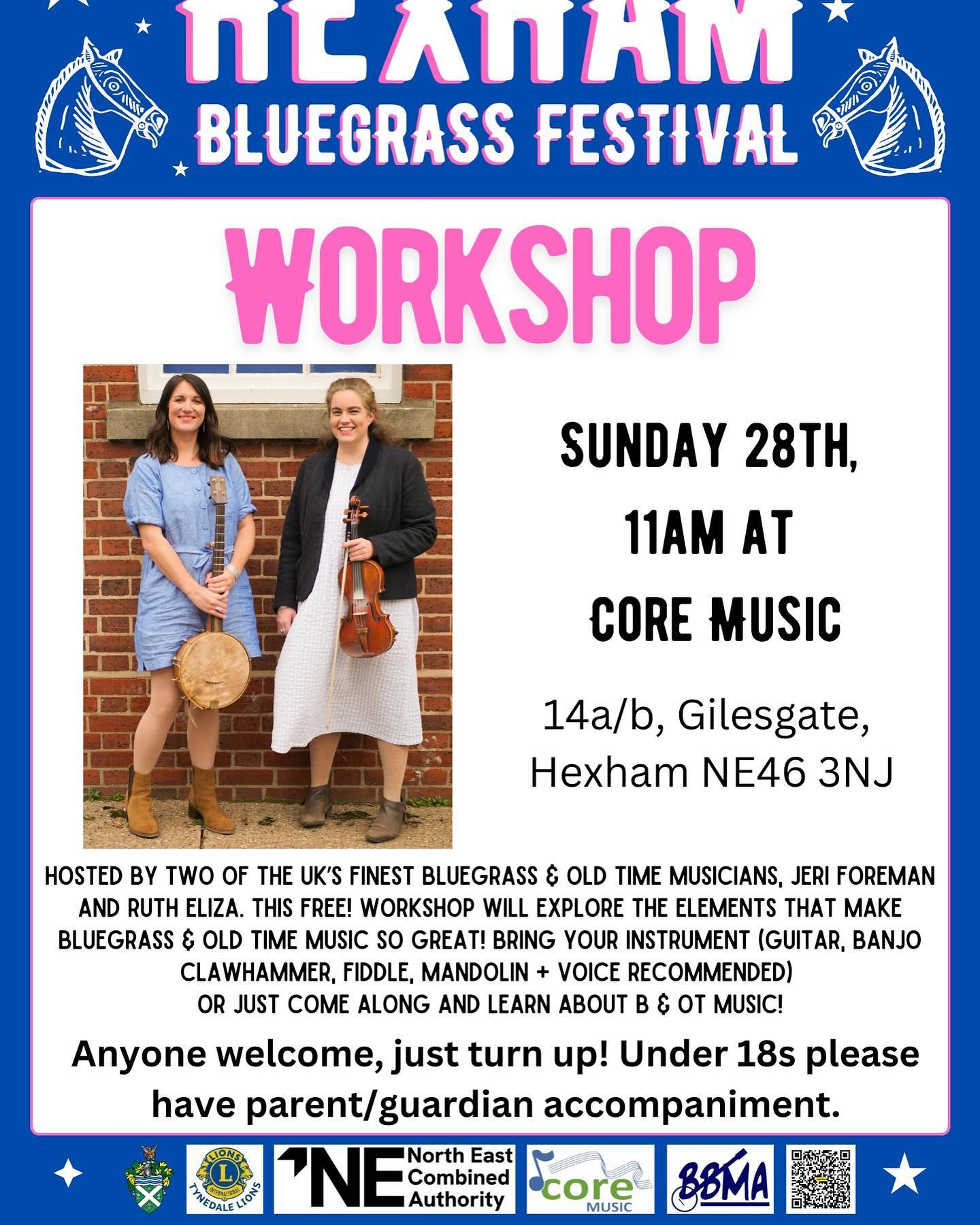 Yesterday was fantastic. Thanks to all that came down! Let’s do it all again today. Don’t forget we have a brilliant FREE workshop at @coremusiccic this morning at 11am - bring your instrument or just come and find out more about bluegrass and Old time. Just turn up