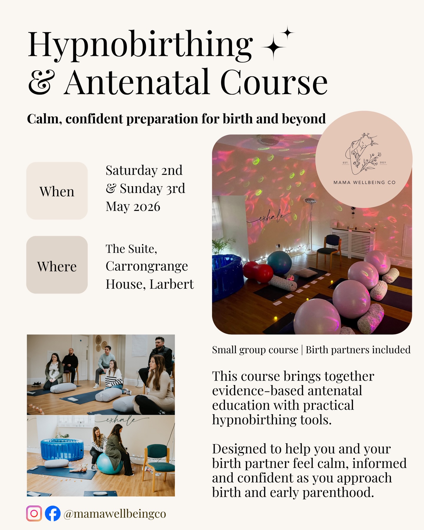 If you’re pregnant and starting to think about birth, you are not alone. Preparing for birth doesn’t have to feel overwhelming 🤍.
My group hypnobirthing & birth preparation course is designed to support you and your birth partner to feel calm, informed and confident as you approach birth and early parenthood.
This is a small, supportive group course that brings together evidence-based antenatal education with practical hypnobirthing tools, including breathing techniques, relaxation, comfort measures and clear information around birth choices.
Next group course:
🗓 2nd & 3rd May 2026
⏰ 1–6pm each day
📍 The Suite, Larbert (Falkirk)
👶 Birth partners included & welcome
A lovely option for those expecting a summer baby 🌿
More details are on my website — link in bio.
If you have any questions, you’re very welcome to pop me a message or email.
Gilly x
Mama Wellbeing Co
@thesuitelarbert @thecriblarbert
#hypnobirthing #forthvalley #hypnobirthingfalkirk #expectingababy #positivebirth