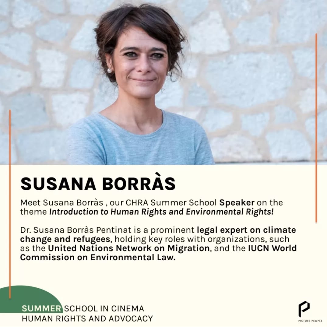 🎓 Dr. Susana Borràs Pentinat, renowned Associate Professor of International Environmental Law and EU Law, is confirmed as a distinguished trainer for our Summer School! 👩🏫
🌍 With a wealth of expertise in climate migration, rights of nature, climate justice, ecofeminism, and human rights, Dr. Borràs Pentinat is a Marie Skłodowska-Curie postdoctoral fellow in the CLIMOVE Project. A mastermind in her field, she holds a European Doctorate in Law (2007) with an Extraordinary Prize for her Doctoral Thesis.
📚 Our 10-day Summer School program offers a unique opportunity for young professionals to delve into the intersections of environmental law, human rights, and climate mitigation.
☑️ Seize the chance to learn from Dr. Borràs Pentinat's expertise. Apply now: https://www.picturepeople.org/summer-school-cinema-advocacy-human-rights
📆 Save the Dates: August 26th – September 4th, 2024
📍 At Venice Lido, in the heart of @labiennale Film Festival
This initiative is a collaboration between @picture___people and @gchumanrights
#CHRASchool #GCHumanRights #BiennaleCinema2024 #ecoactivism #environmentalist #environmentaljustice #filmindustry #filmindustrynetwork #italy #filmworld #thereisnoplanetb #humanrights #humanrightsadvocacy #peoplescreatives #savetheplanet #climatechange #climate #climatestrike #climateaction #climatechangeisreal #climatecrisis #climateemergency #climatejustice #explorepage #standup4humanrights #documentaryfilmmaking #independentfilmmaking #climatemigration
#climatemitigation #environmentallaw
