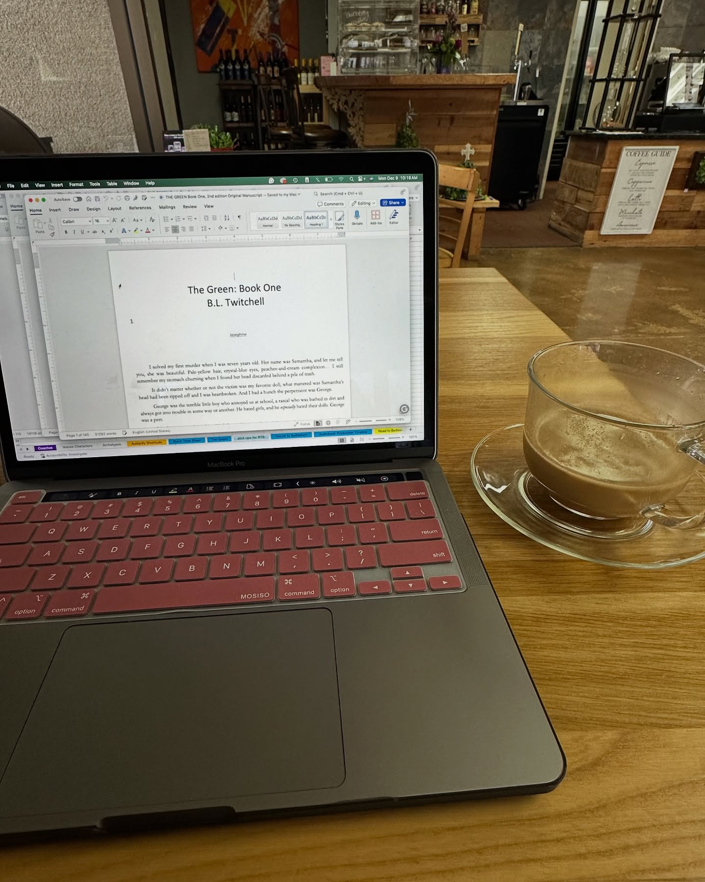 Prepping the next book at the best coffee shop in town! @seed2cupcoffee
After a long journey, finally getting to @author_b.l._twitchell ‘s the Green series! Which now all 3 books are available if you want a new read! I highly recommend it if you like a little romance, fantasy, and some detective work!!!
Or you can wait for the audiobooks that should be coming out the beginning of the new year sometime 😄