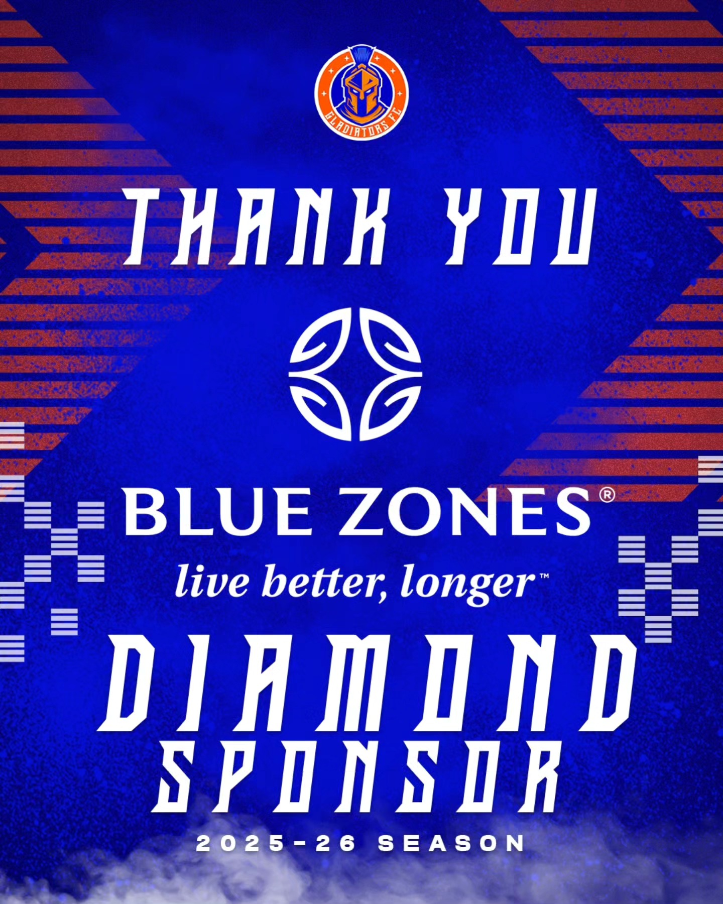🙌 A HUGE thank you to Blue Zones Banning for becoming our DIAMOND SPONSOR for the 2025–26 season! 💎⚽️
Your support helps us provide affordable, high-quality soccer opportunities for youth in our community. Together, we’re building champions on and off the field. 💙🧡
#GladiatorsFC #ThankYouSponsor #BlueZones #LiveBetterLonger #CommunityChampions #YouthSoccer #DiamondSponsor #BanningCA