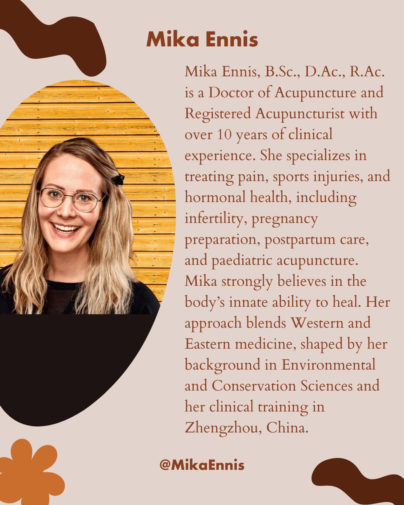 Iโm so grateful to introduce one of the incredible facilitators who will be supporting Self Care Day: Release & Recenter ๐งก
Mika Ennis is a Doctor of Acupuncture and Registered Acupuncturist with over 10 years of clinical experience. Her work is rooted in a deep respect for the bodyโs innate ability to heal, blending Western and Eastern medicine in a way that feels both grounded and deeply intuitive. Her approach is thoughtful, compassionate, and shaped by extensive clinical training, including time studying in Zhengzhou, China.
During Self Care Day, Mika will be supporting our Rest & Regulate: Guided Meditation with Gentle Acupuncture session, offering a calm, nurturing experience designed to help your nervous system settle and your body soften into rest.
Itโs truly an honour to have her as part of this day, and I cannot wait to experience all that sheโll bring to the space.
โจ There are ONLY 4 tickets left for Self Care Day. If youโve been considering joining us, now is the time! (Follow the link in my bio to reserve your spot)
#SelfCare #YegEvents #Yeg