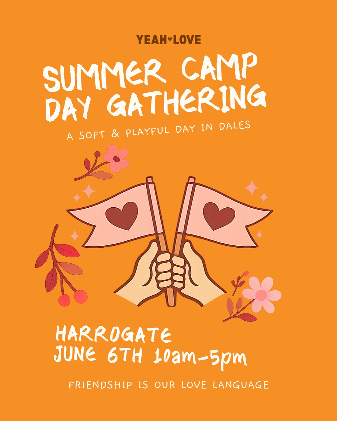 🧡 SUMMER CAMP DAY GATHERING 🧡
(A Wild Thing-themed playful, yet soft communal gathering day in the Yorkshire Dales – with Summer Camp energy.)
Palentines Sold out, so for those that missed out! This is a day that weaves together nature-inspired somatic movement, picnic vibes, guided nature meditation & silent nature disco, gentle platonic romance & connection, nature, (optional) secret missions, crafting a keepsake, rest, & joyful camp vibes. As always come as you are.
I didn’t want to call this a retreat day, but a gathering. Whilst being nourishing & full of warmth for delicious adult babes. To be silly & slow, creative & connected. Slow Down Babe is the motto! In the beautiful Harrogate countryside!
Basically, the nostalgic Summer Camp Day, you’d be happy to have been sent to!
WILD THINGS DRESS UP OPTIONAL ❤️
What’s included (with love):
✸ Welcome Fuel - Bliss Balls & Herbal Teas
✸ Secret Camp Missions Gentle, platonic low pressure
✸ Slow Down Practice - Spirals, waves & nature inspired somatic movement – with options to connect or stay solo.
✸ Relaxed Communal Picnic-Style lunch
✸ Mindful Magic – Camp creative time (surprise)
✸ Nature-gasm – guided nature meditation outdoors
✸ Play & Feel – meditative playful silent disco in nature. Space to explore.
✸ Camp Connection Moments – all day + gentle closing & sharing
📅 Saturday 6th June | 10AM – 5PM
📍 WellHouse Yoga, Harrogate
🌟£45 first 6 | £55 earlybird until 15th March | £65 full price
🌟Deposit option, pay £35 now & rest by 15th May
🧡 Link in bio!
Women, trans women & nonbinary babes welcome. Everything optional. Always consent-led & pressure-free.
#leedsretreat #yorkshirewomenevents #Summercampadults