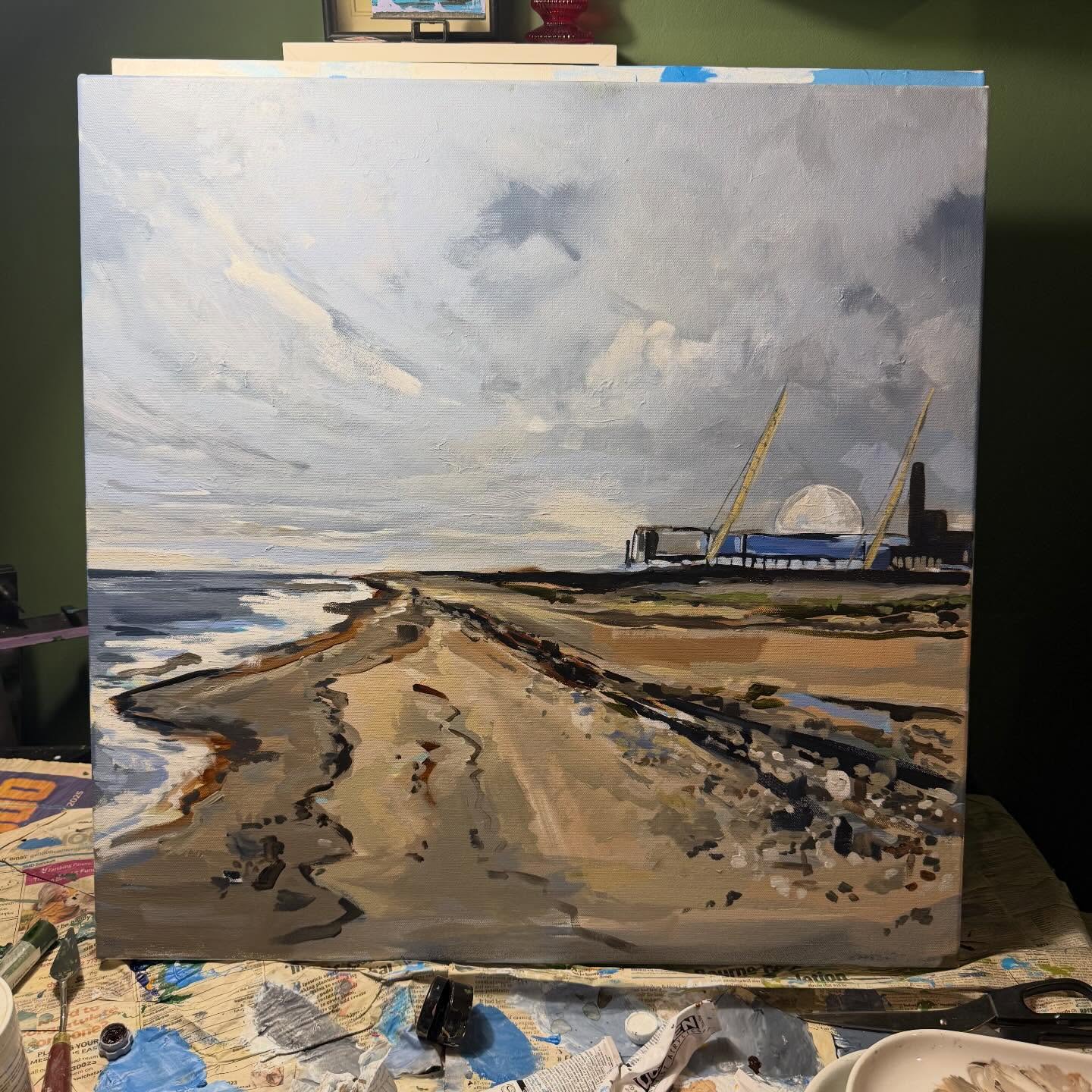 Been working on something new from my visit to Sizewell beach on Sunday. I deliberately kept this rugged to match the beautiful coastline. Think it’s nearly there!
What I love about the Suffolk coast is it changes so much place to place, I find it so inspiring and love being by the sea.
#suffolkcoast #sizewell #suffolkartist #suffolkart #landscapepainter