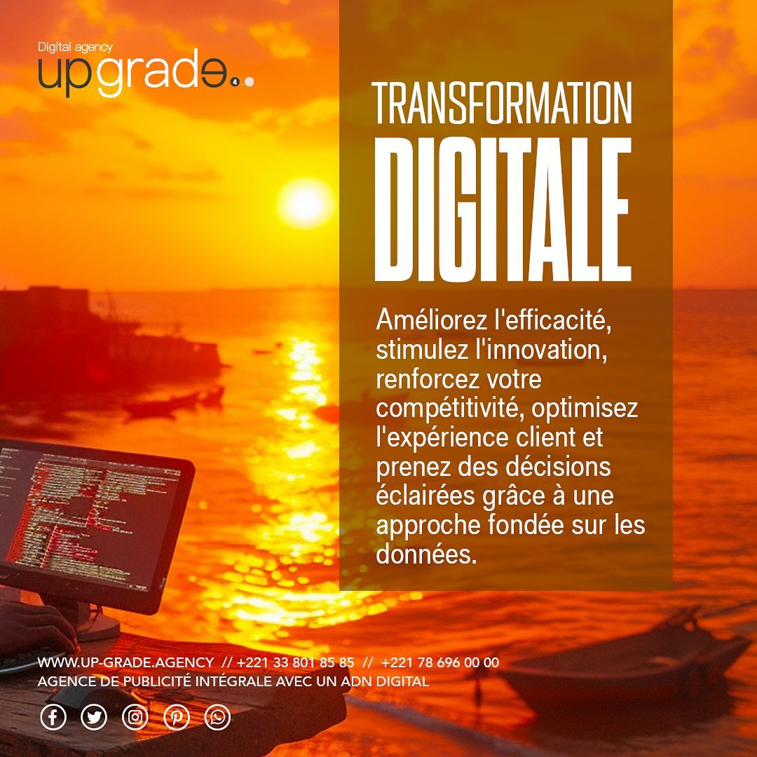 👋Adapter votre entreprise aux défis de l’ère numérique. Upgrade vous accompagne dans chaque étape en prenant des décisions éclairées surpasser la concurrence…
#transformation #numerique #agence