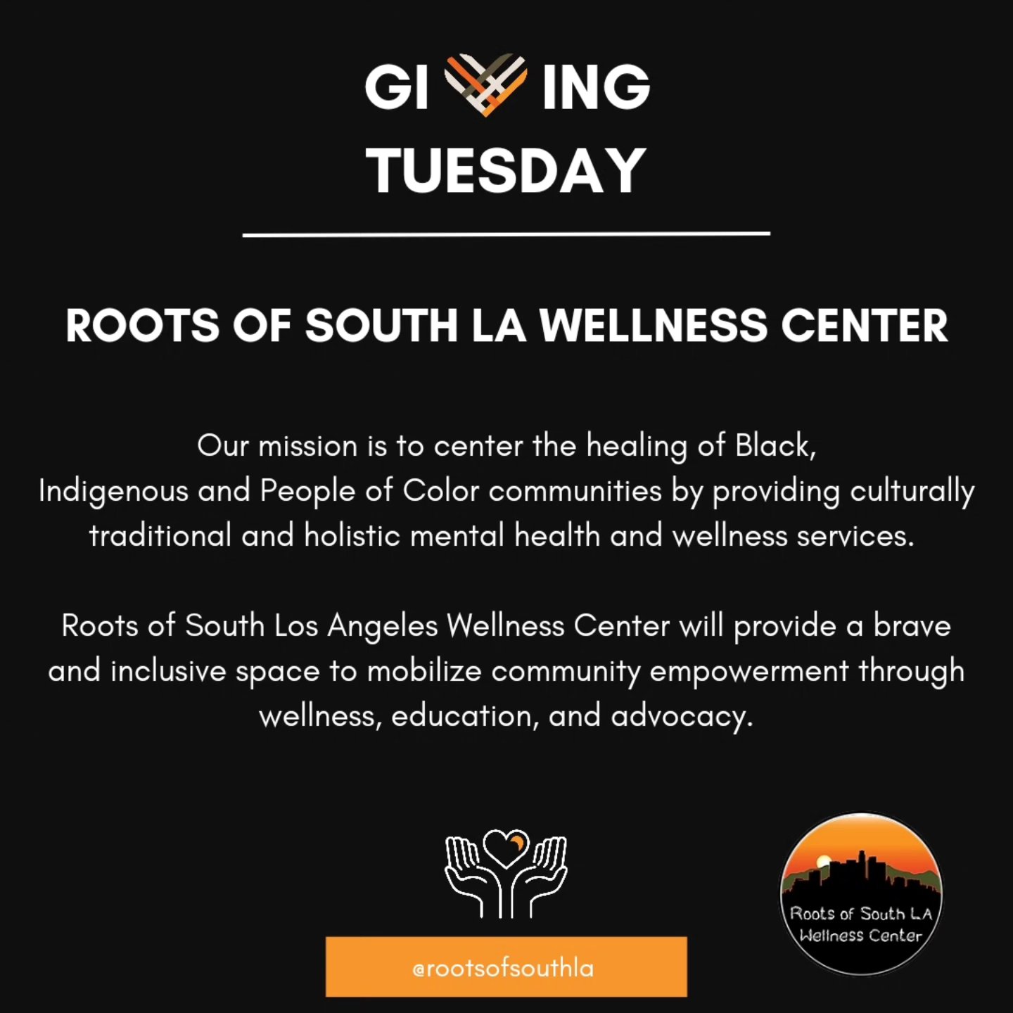 It's Giving Tuesday! Any donation to support our mission of centering BIPOC mental health & future community wellness programming is greatly appreciated. ✨️✨️✨️
(Donation link in bio)