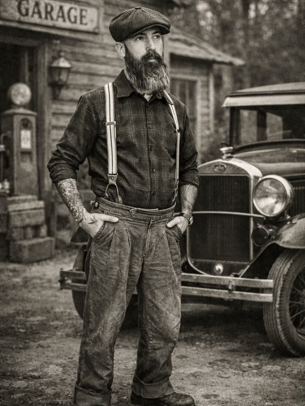 Let’s get ready for another day.
Feeling strong, The Moorford rests at my waist, held steady by the Huntsman. The Foundry Series wraps me in warmth, with the Boilerhand working beneath to guard against the chill. I finish it off with The Forge on my head, ready to face whatever the day brings.