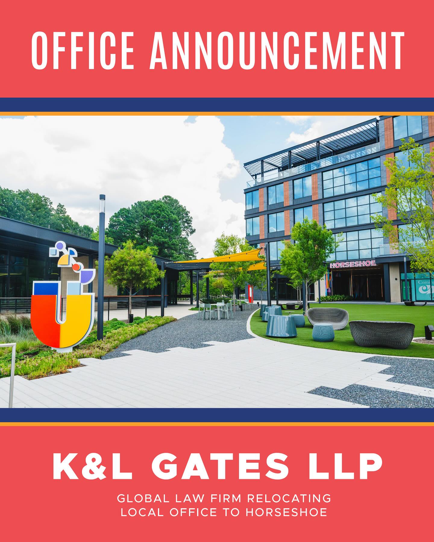 OFFICE NEWS: Global law firm K&L Gates LLP will relocate its nearby Morrisville office to Horseshoe at Hub RTP. The move reflects the firm’s continued investment in the region and its commitment to providing a modern, collaborative environment for its lawyers and staff.
@klgatesllp will move into its 20,000-square-foot office located on the fourth floor at Horseshoe in late 2026.
Michael Hinckle, office managing partner, told @trianglebizjrnl they were lured by the amenities and state-of-the-art office space at Horseshoe.
“The only thing I hear from most people is, why can’t we move faster?” said Hinckle. “It’s created a real buzz around the office.”