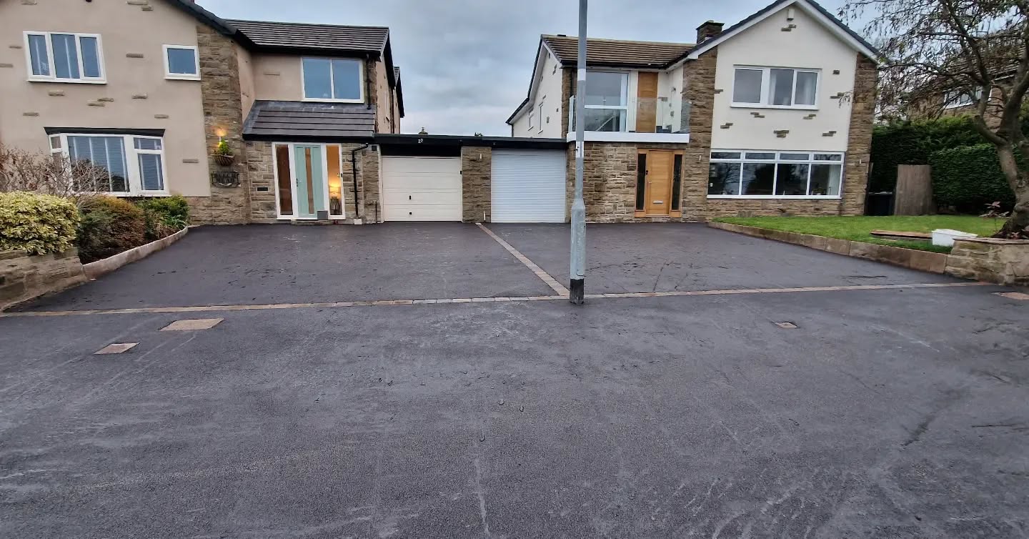 A recent tarmac driveway in Shadwell