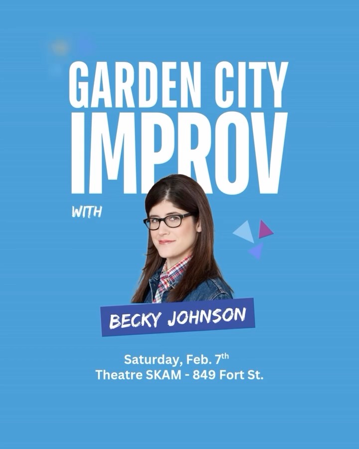 🙌 JUST ANNOUNCED: Becky Johnson in Victoria!
One night only! A hilarious night of pro improv comedy with @johnsonbecky (Baroness Von Sketch, Second City Toronto, This Hour Has 22 Minutes) @kevin.matviw (JFL Toronto, Best Of Second City) and @gardner_andrew (JFL Toronto, Winner: Best of Montreal Sketch Fest).
This one will sell out. Get your tickets now! Link in bio 🎟️
Saturday, Feb 7
@theatreskam (849 Fort St.)
Doors: 8:15 PM | Show: 8:30 PM
@victoria_buzz @tourismvictoriabc @chek_aroundtown @johnnynovak @lamppostvictoria @yyjdateideas
#improv #yyjimprov #yyjcomedy #victoriabc #gardencityimprov