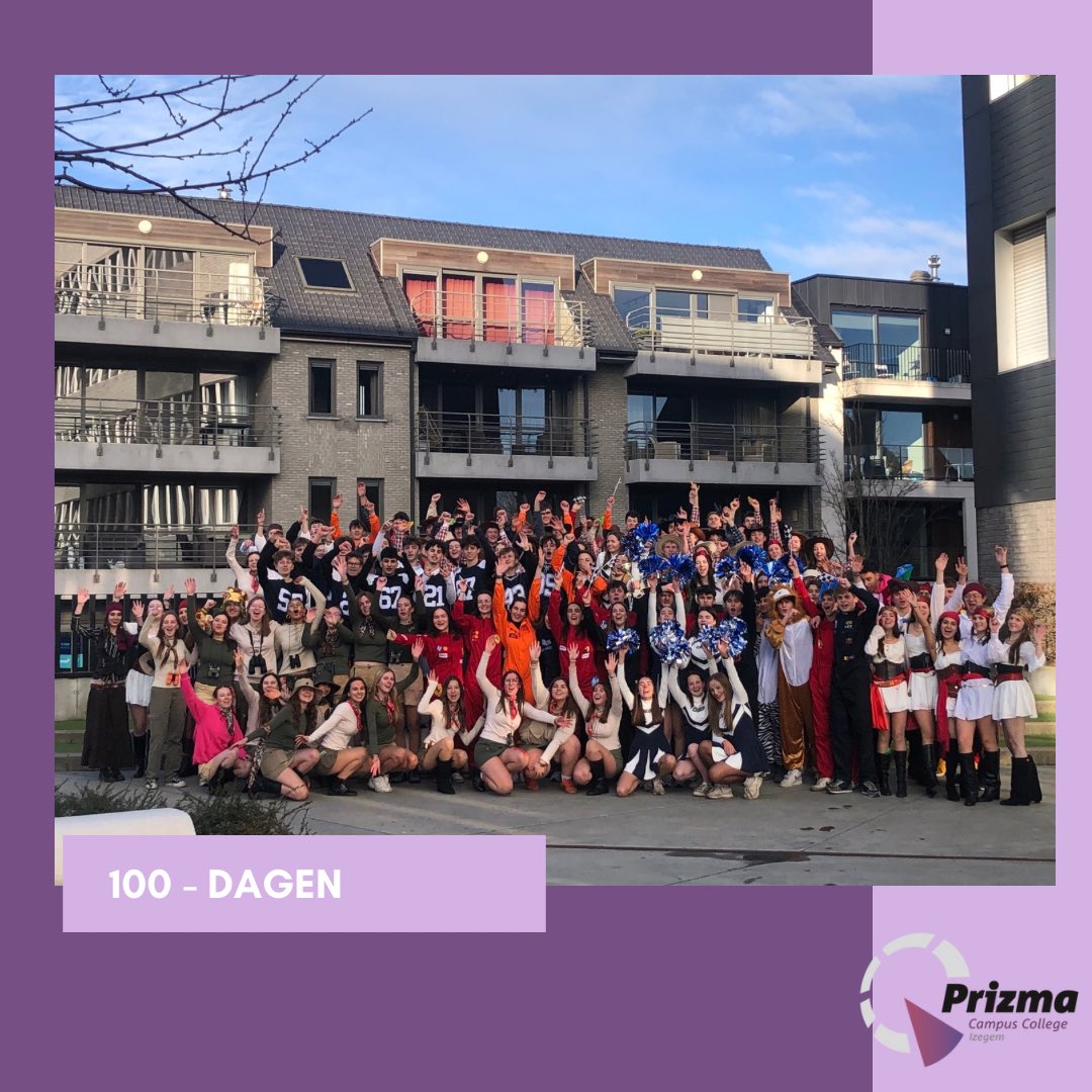 Vandaag was het moment! Onze laatstejaarsstudenten stonden helemaal centraal. Elke klas kwam in een eigen thema naar school en kreeg de kans om zijn beste danspasjes te tonen aan de hele school. #prizmacampuscollege #100dagen #hiergroeittalent