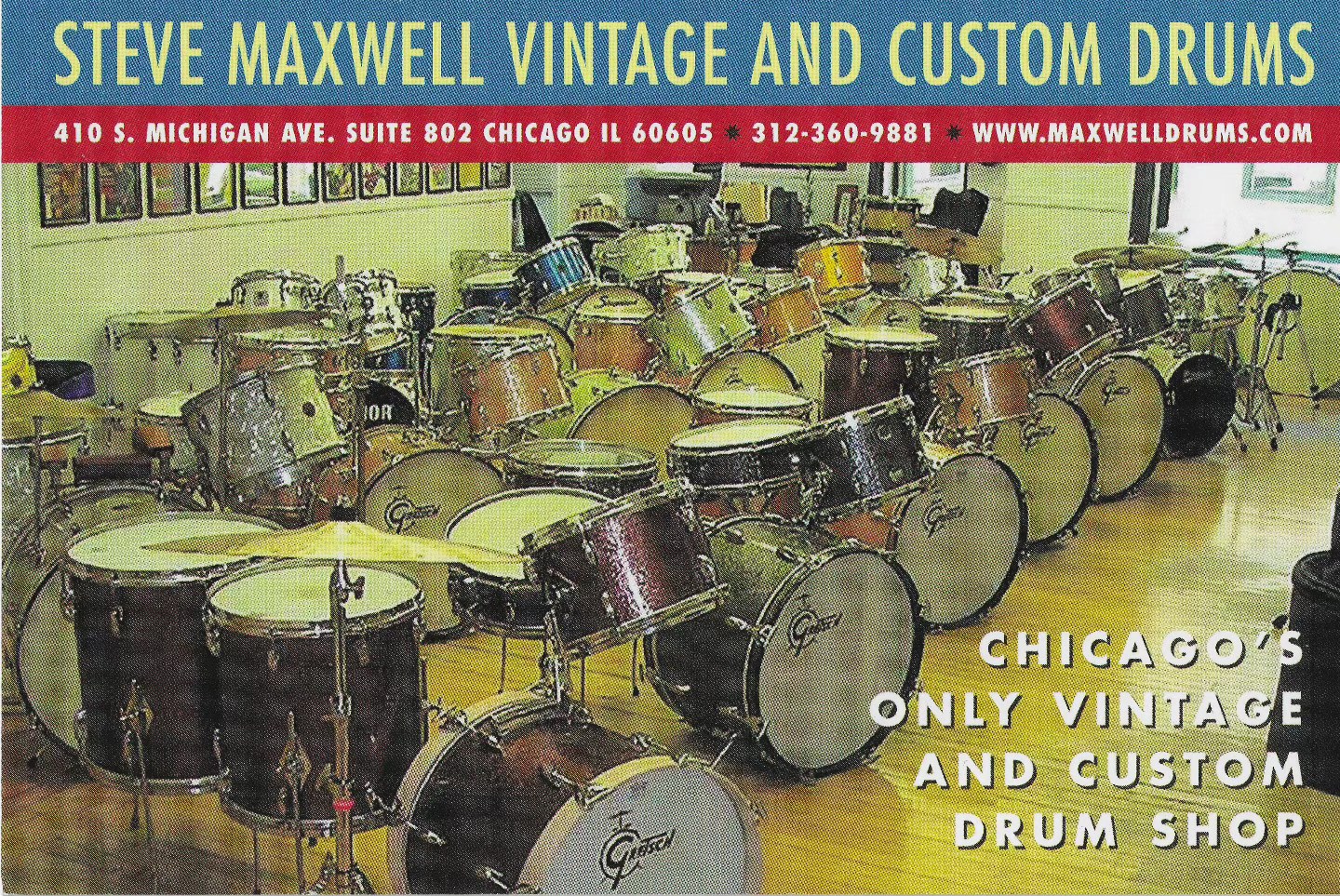 #TBT A postcard from our Chicago shop in the Fine Arts Building downtown!
From Chicago, to Naperville, and now our expanded shop in Glendale Heights -- Thank you to our loyal customers and friends who have followed us through the years, and welcome to those who are just joining us --
Here's to another bright year ahead!
.
.
#throwbackthursday #drumshop #newyears #2024 #vintage #jazz #drums #chicago #maxwell
