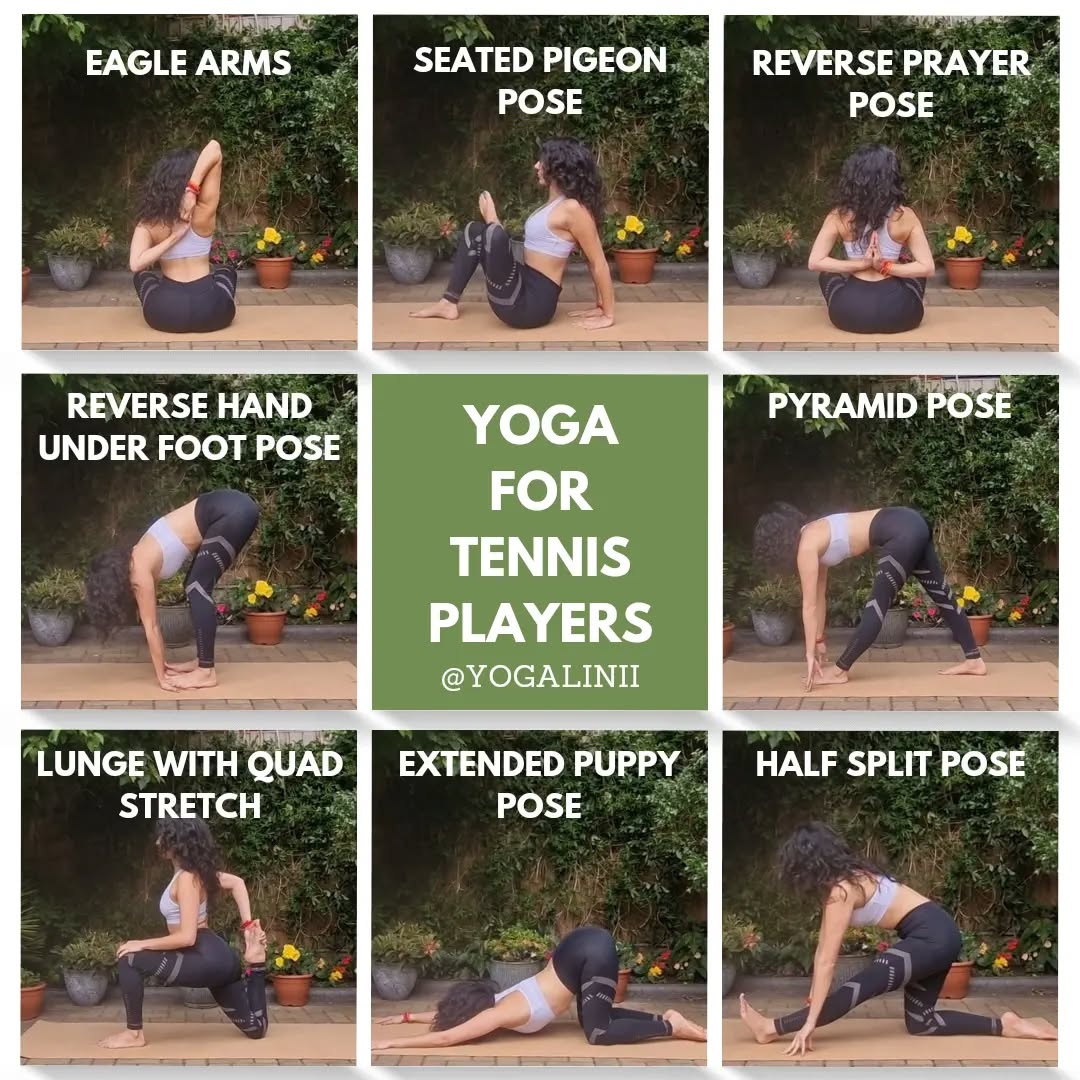 With the Wimbledon qualifiers underway and the main draw next week, what better theme for this week's posts than tennis 🎾 Who will you be on the edge of your seat cheering for?
Whilst I could have been here for hours thinking of all the best asanas to help tennis players, I've stuck to a full body all-rounder.
Tennis is a very intense sport and requires a good range of movement in your upper body, as well as agility and a sharp mind. Therefore, it is important to stretch before and after a match to ensure you not only have the range of motion and are alert, but also to prevent injuries.
Shoulder openers, neck and wrist stretches are important in preventing your upper body from stiffening up after you have cooled down. But it's also important to remember about your legs, hips, feet and back (hence the all rounder post above).
As always, try to hold each pose for 3-5 breaths, or as long as is comfortable for you. Also don't forget to stretch both sides of the body evening and LISTEN to your body: if it's painful, don't do it! Just ease yourself slowly out of the asanas and rest.
If you have any questions or want to know more, pop a comment below or drop me a message 💜
#yogafortennis #wimbledon2024 #tennislove #tennisgirl #instatennis #yogalondon #yogigirl #tennisseason #stretches #movementismedicine #stretchingisinjuryprevention