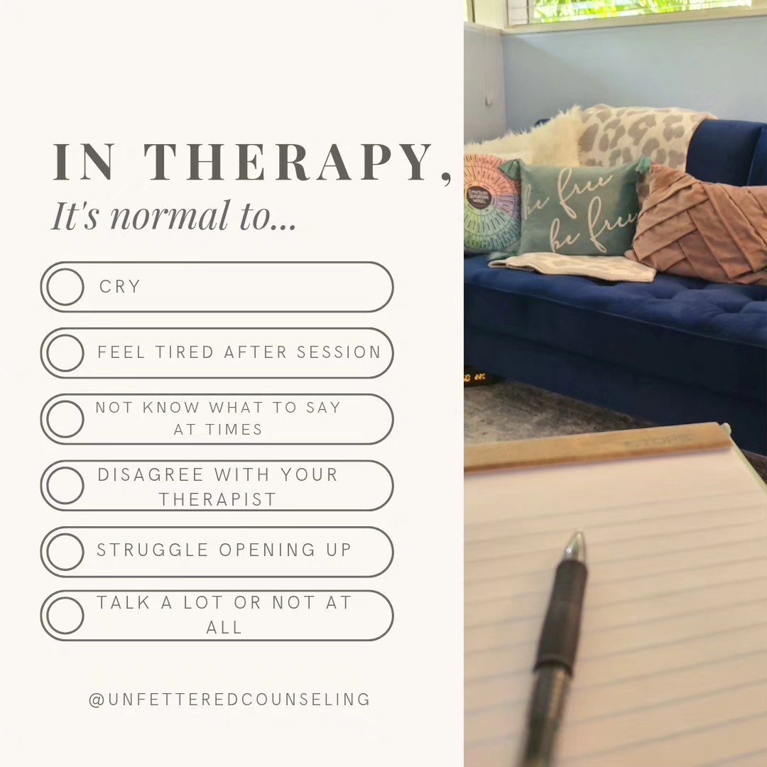 Therapy is hard work. It involves a lot of practice with holding discomfort within a safe and affirming environment.
Drop a đ if you've ever experienced any of these. I'll go first!