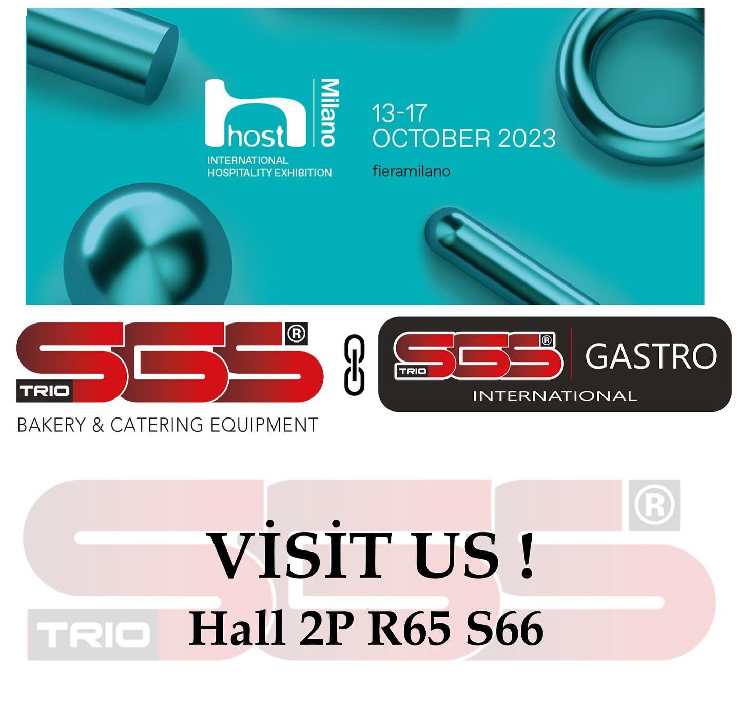 Wir erwarten Sie alle auf unserer Messe in Milan. Hall 2P R65 S66
