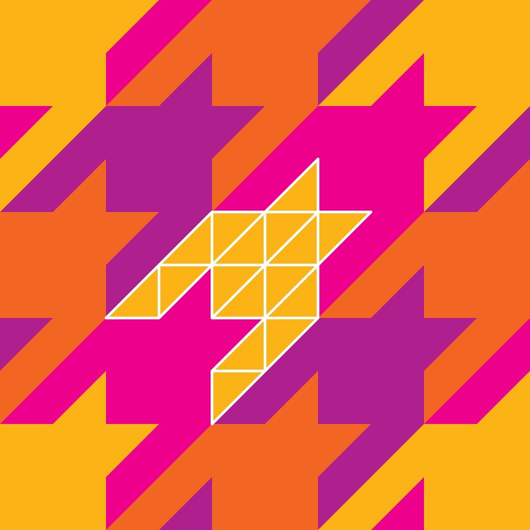 Simplicity is king. 16 triangles = Houndstooth pattern! #graphicdesign #houndstooth #triangles