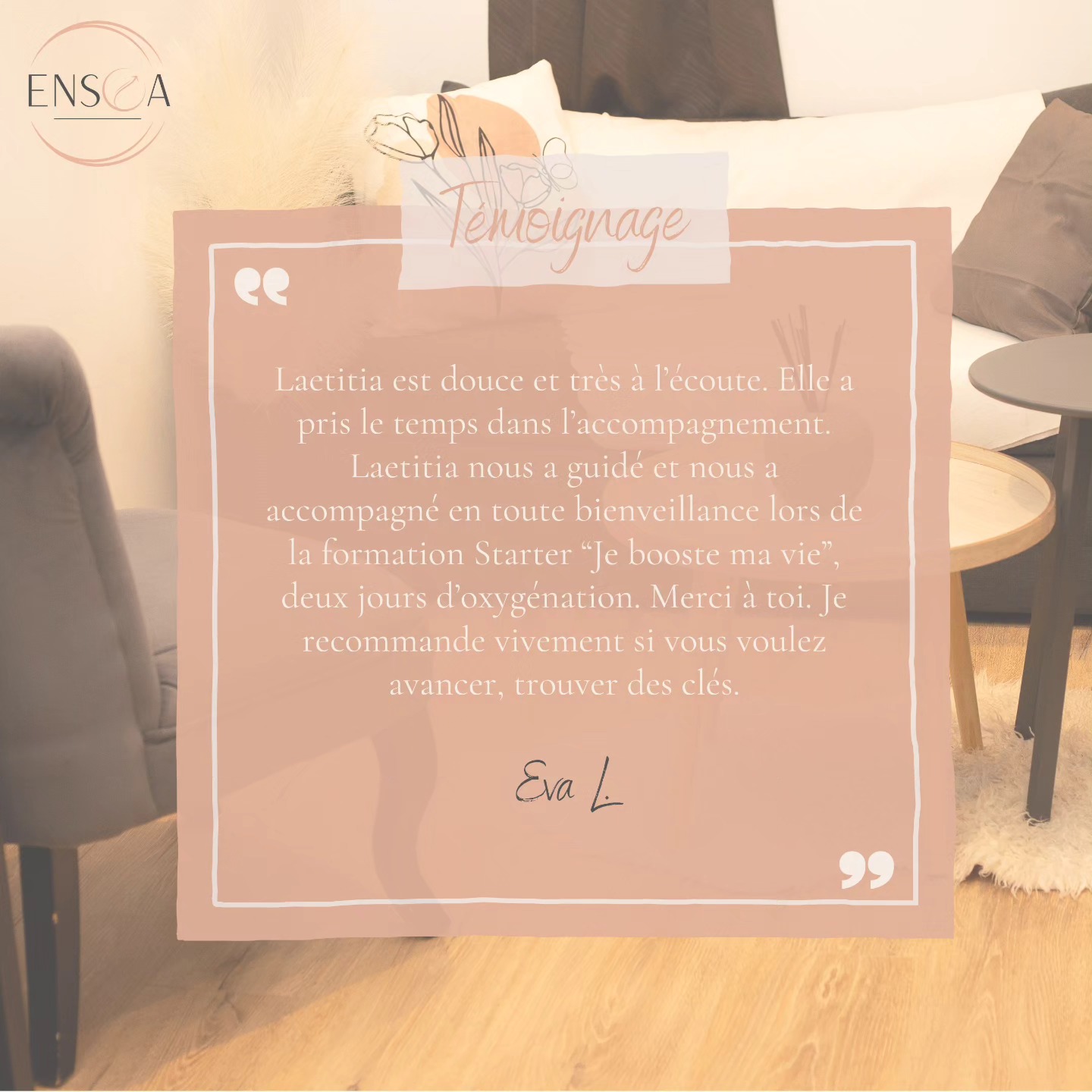 ✨ Merci pour vos retours d'expériences 🙏 ✨
Atelier Starter "Je Booste ma Vie".
Vous y trouverez Vision, Formation, Dynamique de groupe pour définir un plan d'action clair et précis afin d'améliorer un axe de votre vie en accord avec vos valeurs profondes.
🌟 Jour 1 : J'apprends à mieux me connaître
- Comprendre son cerveau pour mieux communiquer
- Apprendre à se connaître et se reconnecter à ses valeurs profondes
🌟 Jour 2 : En avant vers mon objectif
- Définir clairement son objectif et le plan d'action permettant sa réalisation.
- Gérer son stress et ses émotions sur son parcours
#formation #seminaire #atelier #vivresesreves #action #bonheur #decision #confianceensoi #changement #patience #momentpresent #changementdevie #developpementpersonnel #bienveillance #bienetre #prendresoindesoi #coach #sophrologue #sophrologie #coaching #gestiondustress #reorientationprofessionnelle #couple #enfant #famille #preparationmentale #objectif #projet #but #mieuxêtre