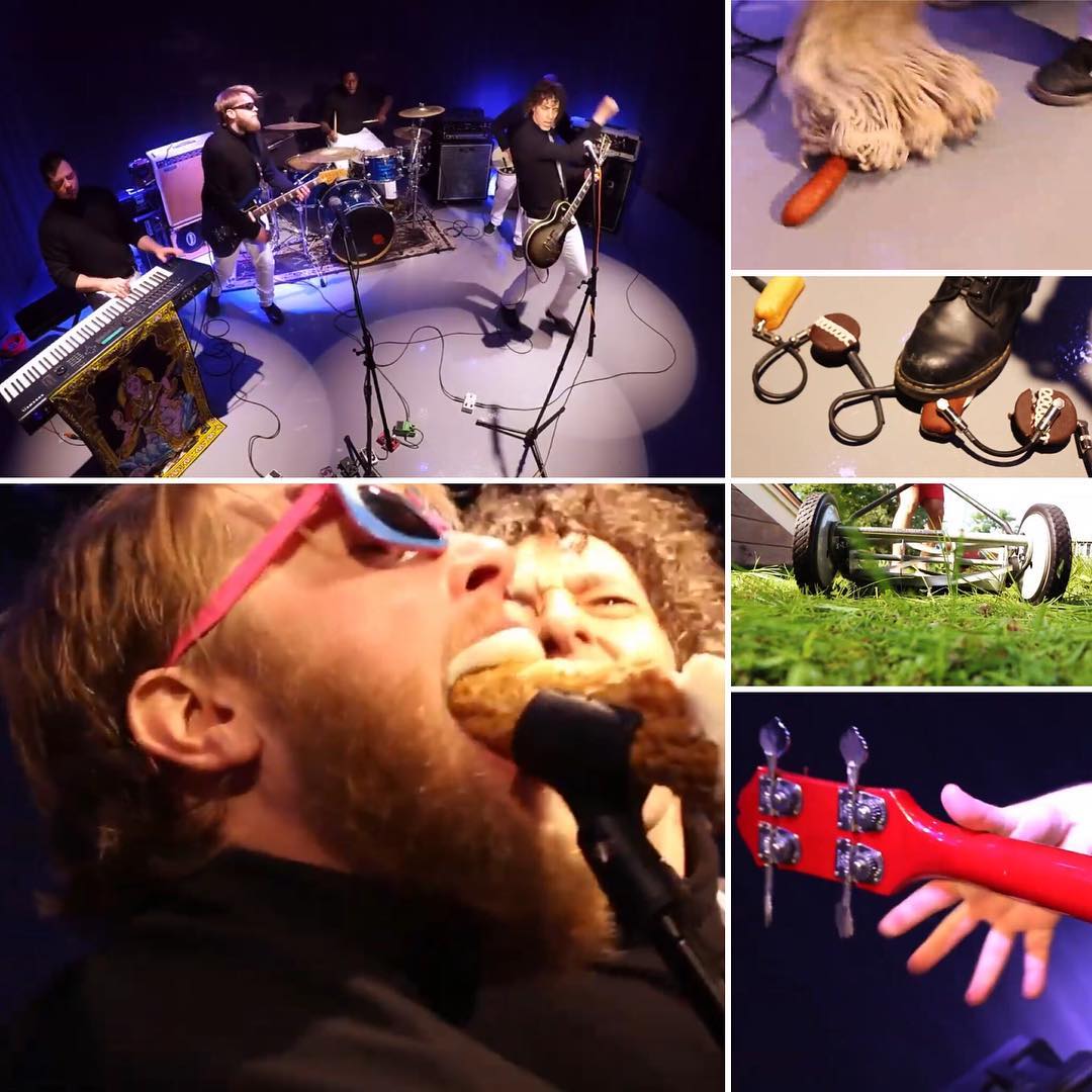 If you’re into guitar pedal pastries, cannoli microphones and mowing the lawn, have we got a video for you. Oh, and kielbasa. Don’t forget the kielbasa. Lucky Trousers video up on YouTube at https://youtu.be/IdDl4EKQWFM link also in bio•
#aliendrag #indierock #noisepop #americanunderground #rockandroll #wecomeinpeace #alienlivesmatter #bostonmusic #northshoremusic #rocknroll #dontbeadrag #salemma #salemmassachusetts #luckytrousers #rightontime #video #twinkies #devildogs #newmusic #cupcakes #hostess #drakes #fenderjaguar #satv #silverburst #kielbasa #lawnmower #beard #mop #pastry