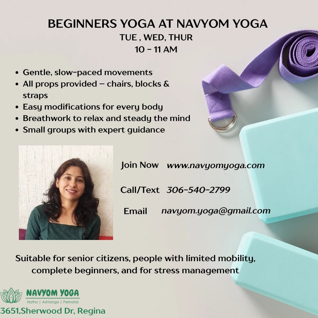 Start your yoga journey the right way. Join our Beginner- friendly classes !
👉 Explore our flexible plan prices/ drop-ins on our website www.navyomyoga.com
A gentle start to a sustainable yoga practice 🧘🏻♀️
#yogaforeveryone #yogajourney #newtoyoga #yogaforbeginners #stressreliever