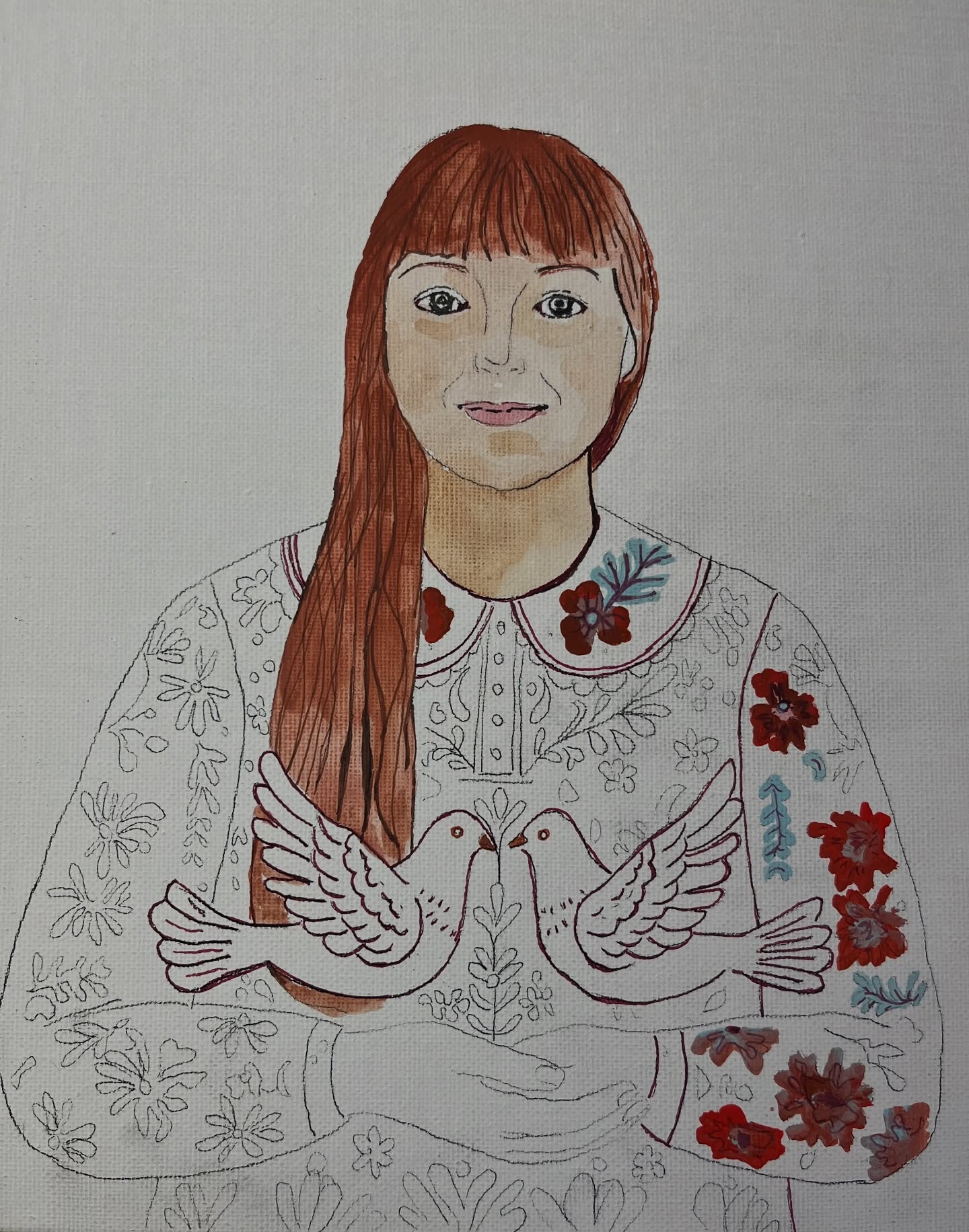 I am determined to find time for painting projects in 2026. It is challenging, but I am going for it.
This is underpainting, and prep for a larger piece.
#personalproject #gouachepainting #selfportrait