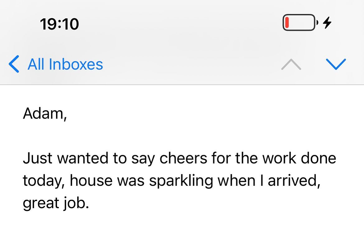 Lots of new clients added to our rounds of late 🙌🏻 Here’s a small selection of the feedback we regularly receive😁
Feel free to get in touch for a quote today..
📍Birmingham, Walsall + Surrounding areas📍
⭐️Professional ⭐️Quality ⭐️ Reliable ⭐️
✨Over 10 Years Experience✨
🏡Residential + Commercial 🏢
🌏 www.adam-bartlett.co.uk
📧 info@adam-bartlett.co.uk
📞 07760713218